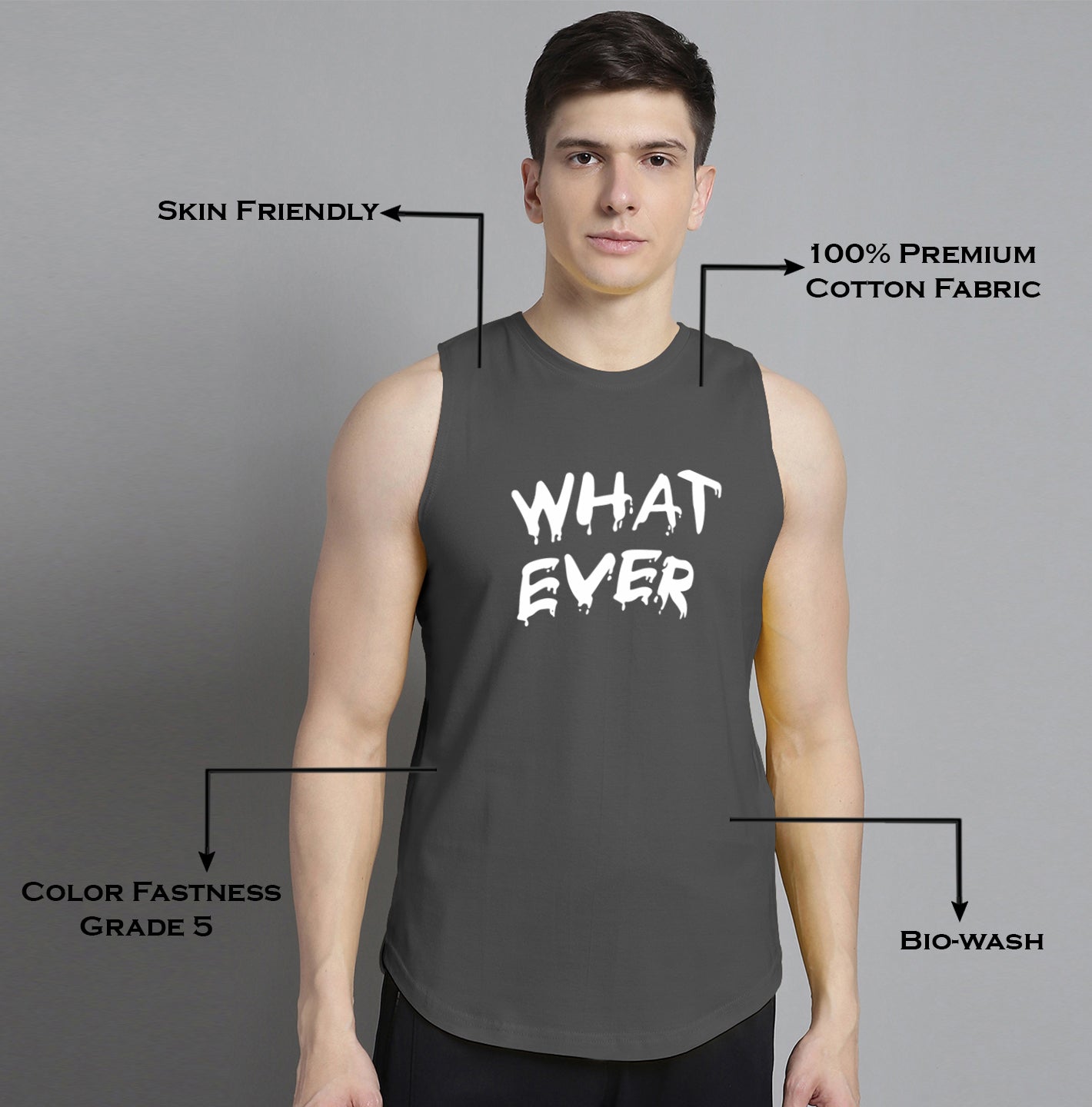 Fbar What Ever printed Pure Cotton Training Vest - Friskers