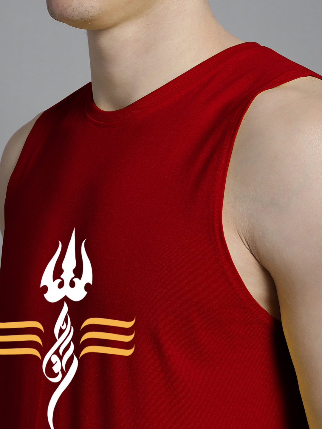 Fbar Om printed Pure Cotton Training Vest - Friskers