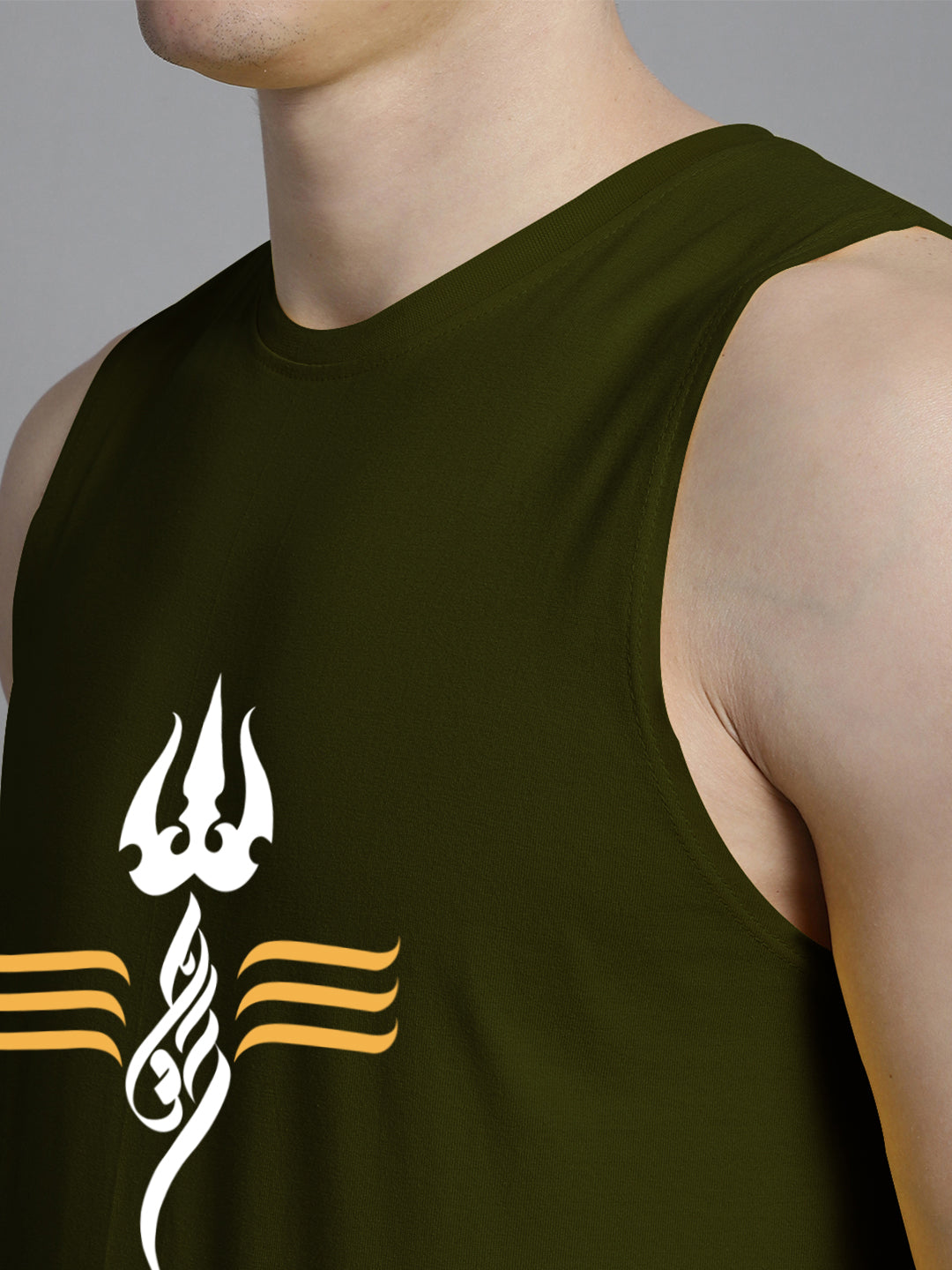 Fbar Om printed Pure Cotton Training Vest - Friskers