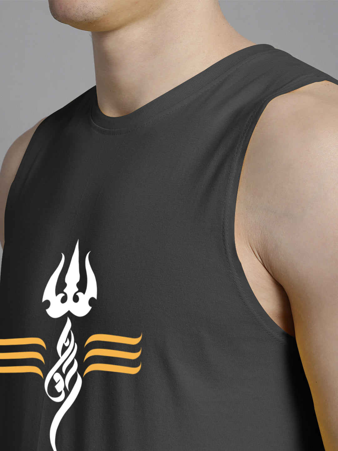 Fbar Om printed Pure Cotton Training Vest - Friskers