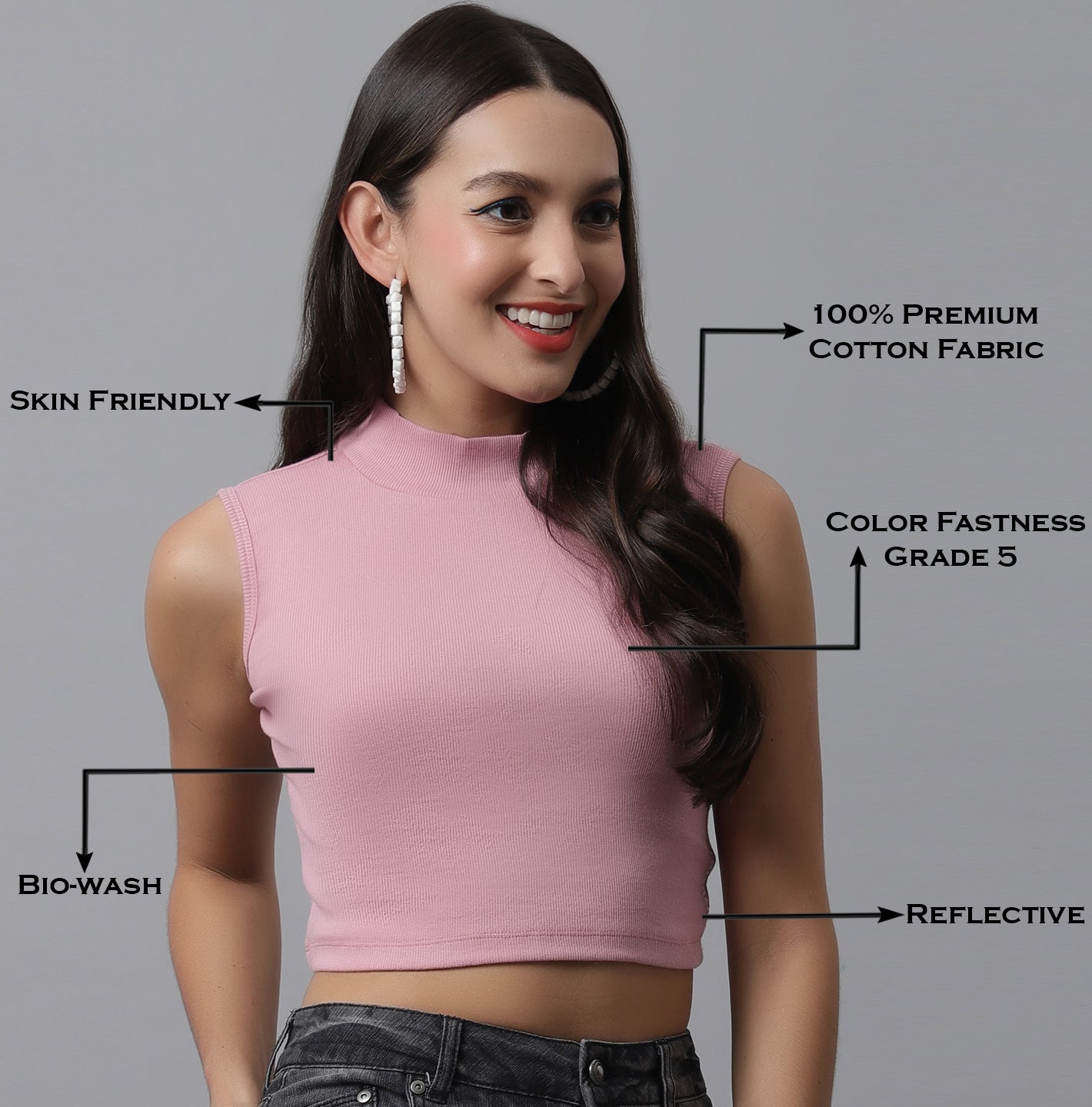 Fbar Women Solid Side Cut Crop Top - Friskers