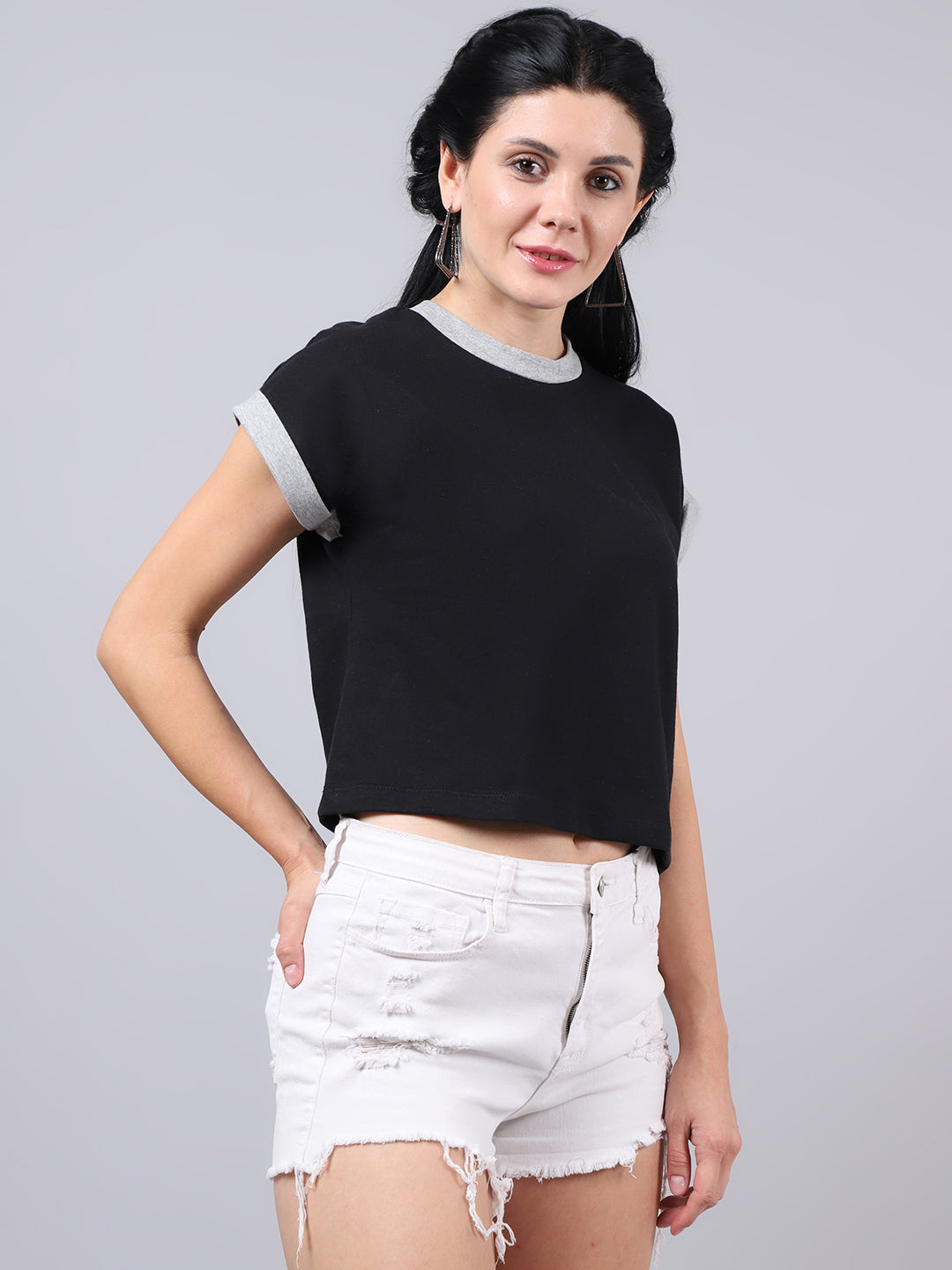 Fbar Women's Casual Boxy Cotton T-Shirt - Friskers