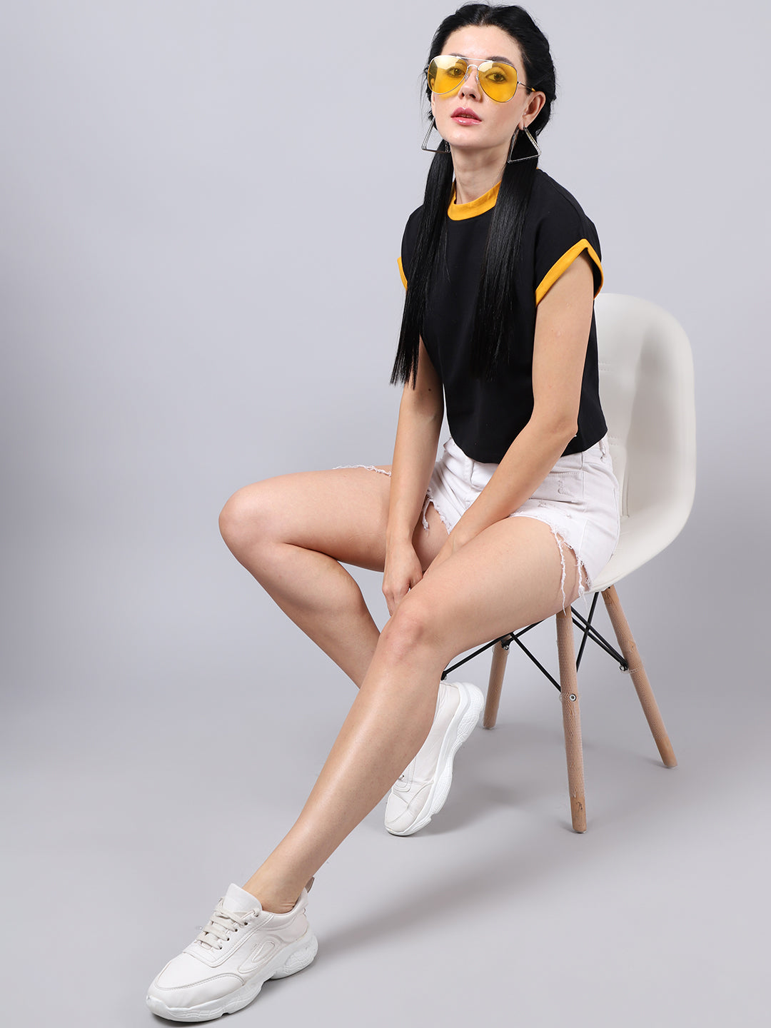 Fbar Women's Casual Boxy Cotton T-Shirt - Friskers