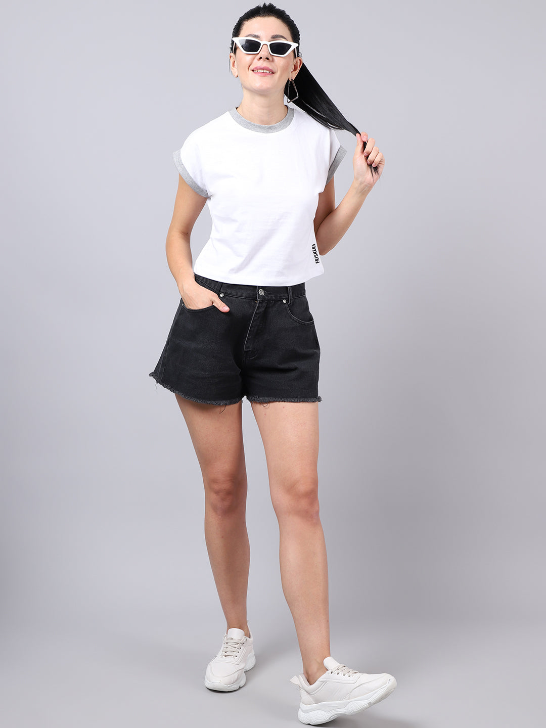 Fbar Women's Casual Boxy Cotton T-Shirt - Friskers