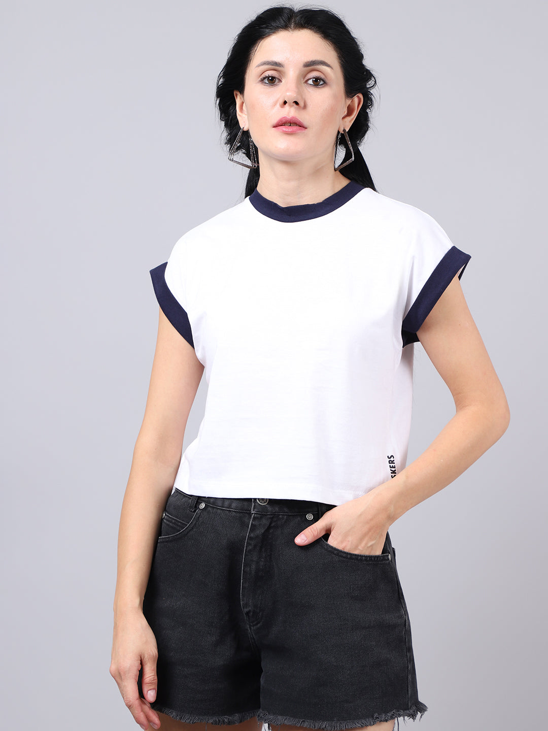 Fbar Women's Casual Boxy Cotton T-Shirt - Friskers