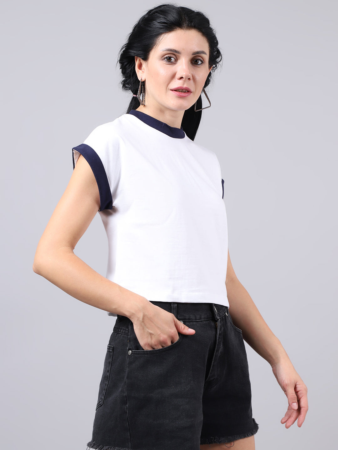 Fbar Women's Casual Boxy Cotton T-Shirt - Friskers