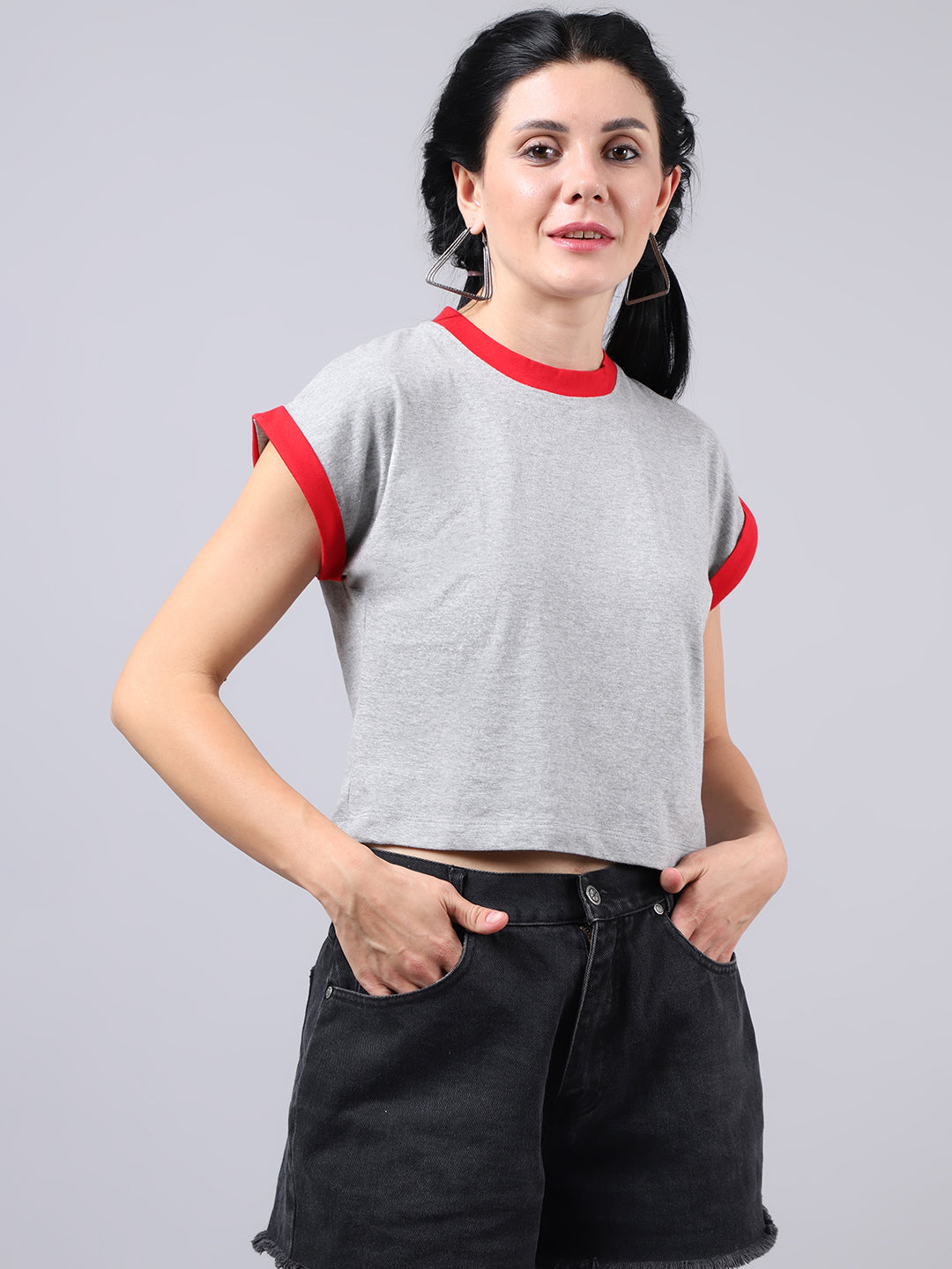 Fbar Women's Casual Boxy Cotton T-Shirt - Friskers