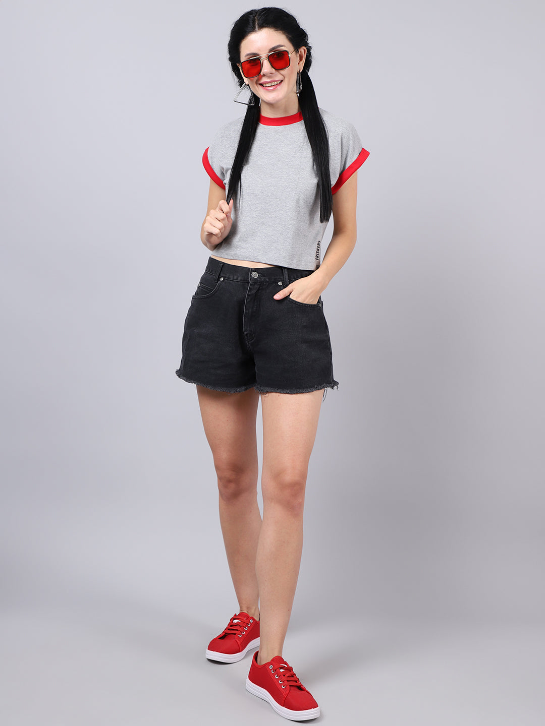 Fbar Women's Casual Boxy Cotton T-Shirt - Friskers