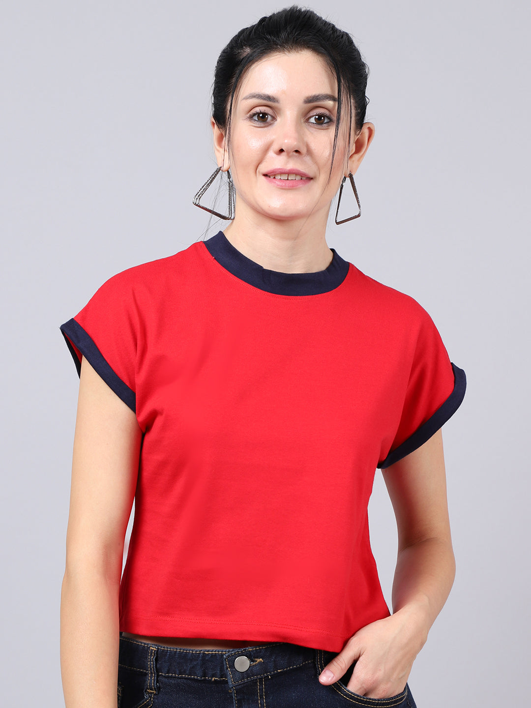 Fbar Women's Casual Boxy Cotton T-Shirt - Friskers