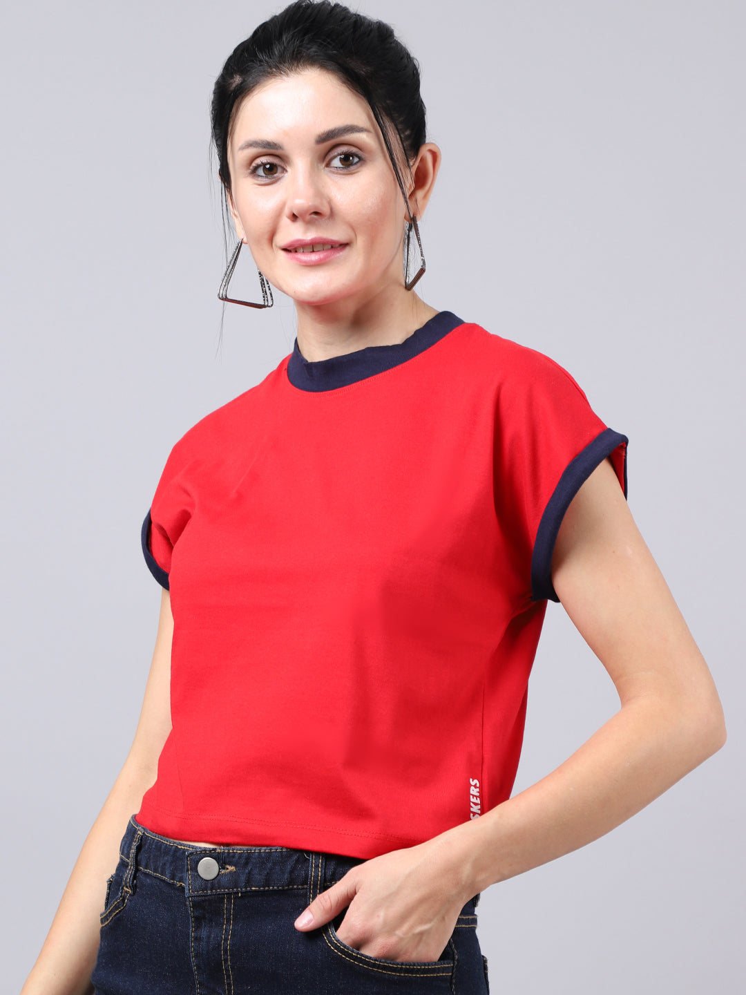 Fbar Women's Casual Boxy Cotton T-Shirt - Friskers