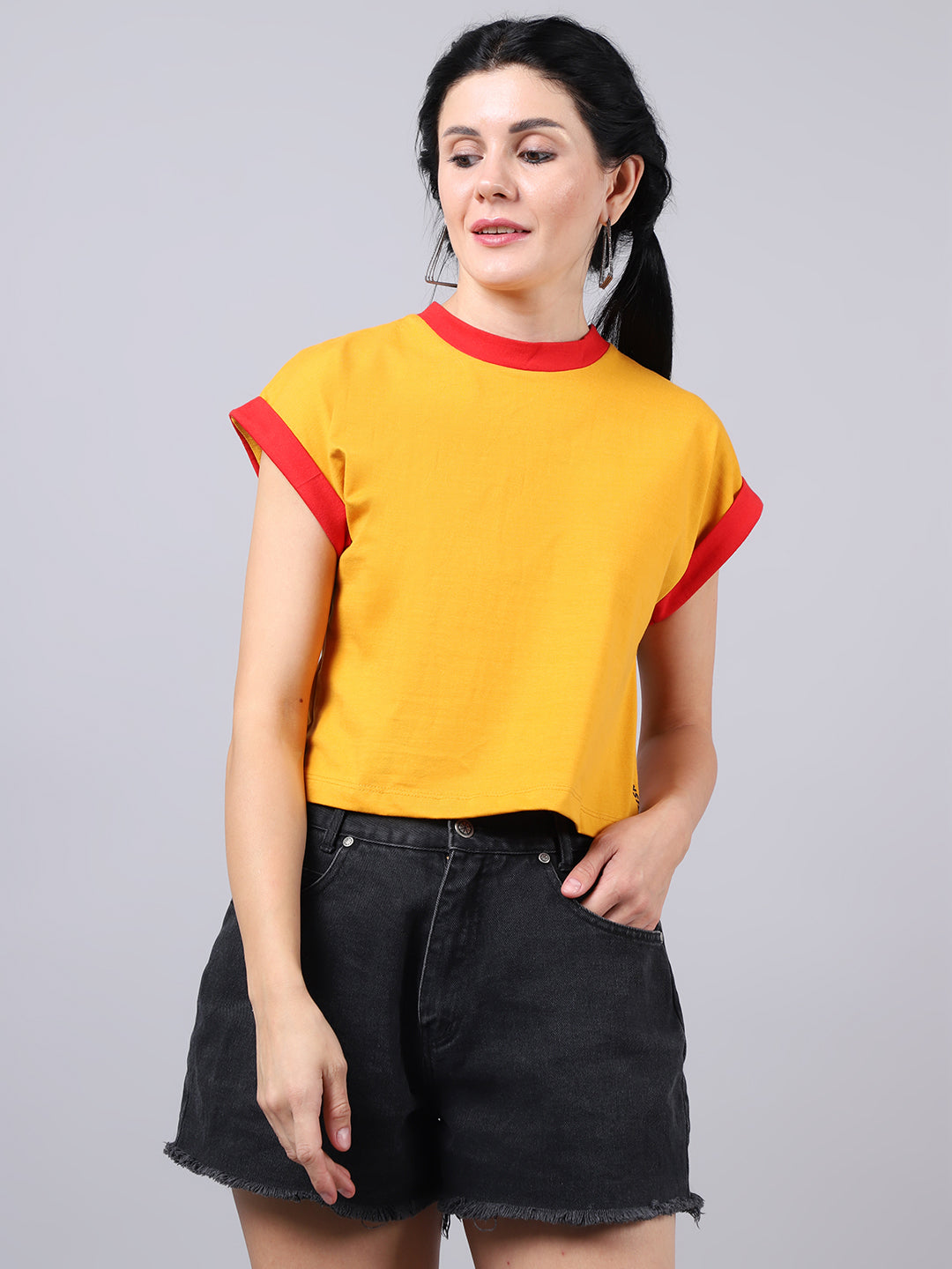 Fbar Women's Casual Boxy Cotton T-Shirt - Friskers