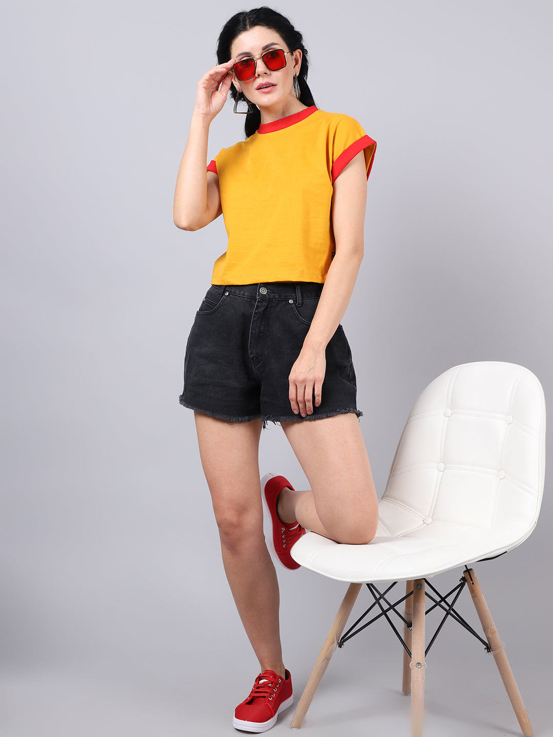 Fbar Women's Casual Boxy Cotton T-Shirt - Friskers