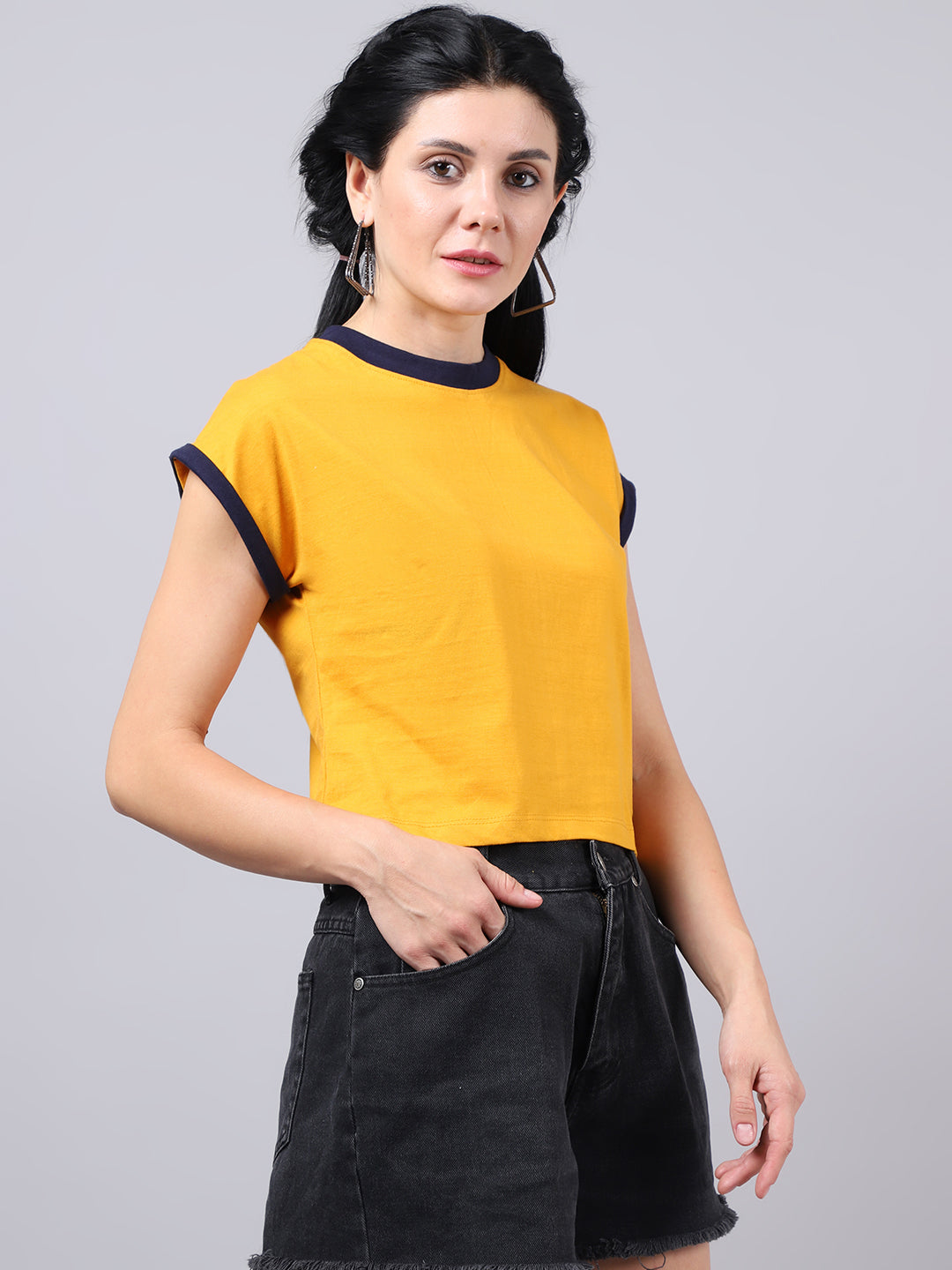 Fbar Women's Casual Boxy Cotton T-Shirt - Friskers