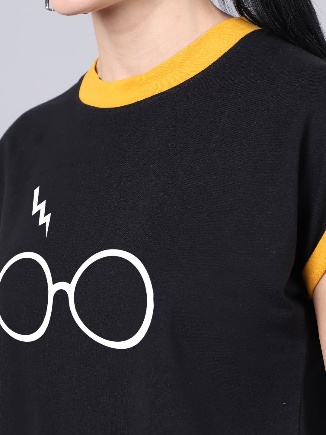 Fbar Women's Spectacles Printed Cotton T-Shirt - Friskers