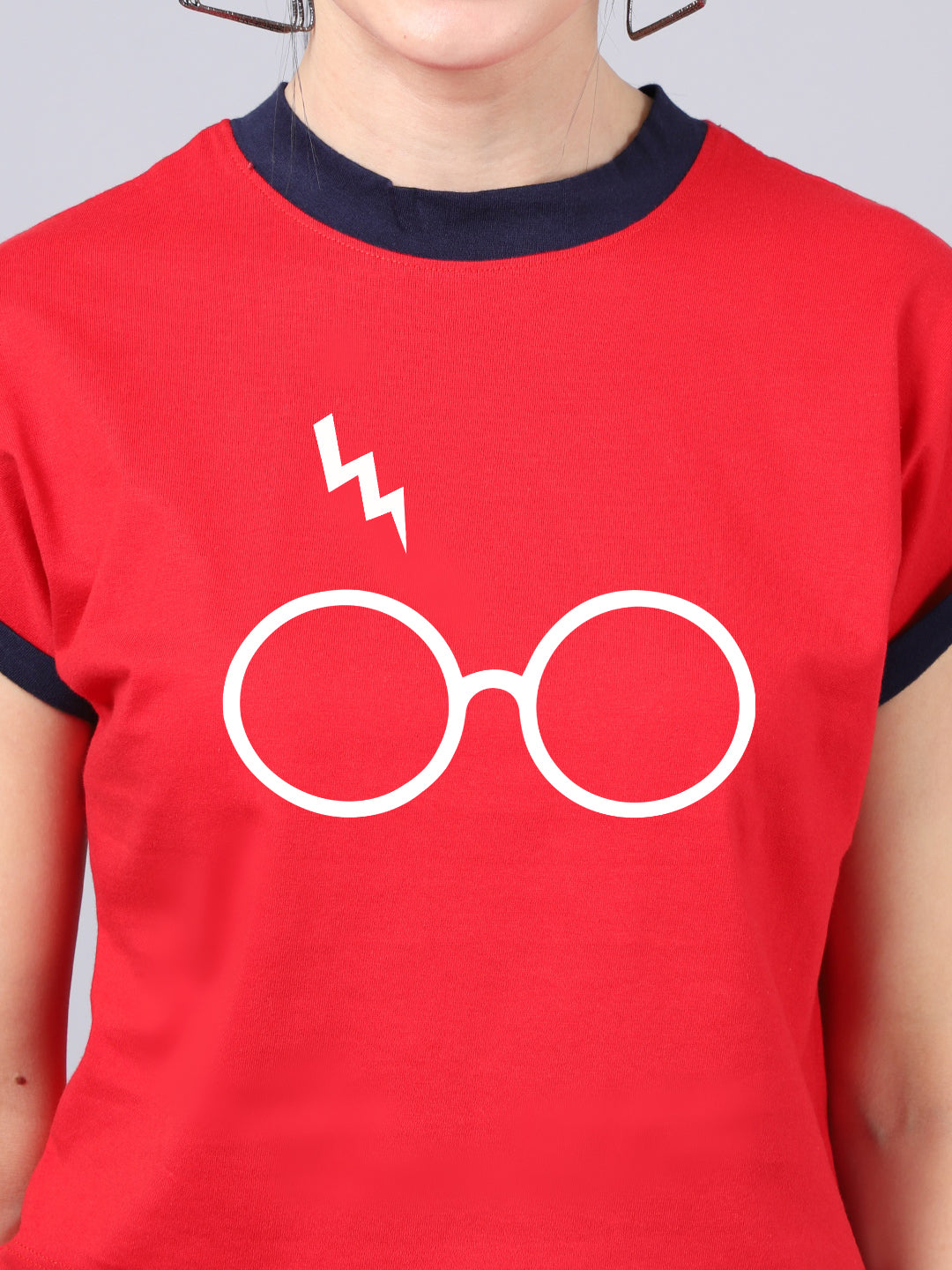 Fbar Women's Spectacles Printed Cotton T-Shirt - Friskers