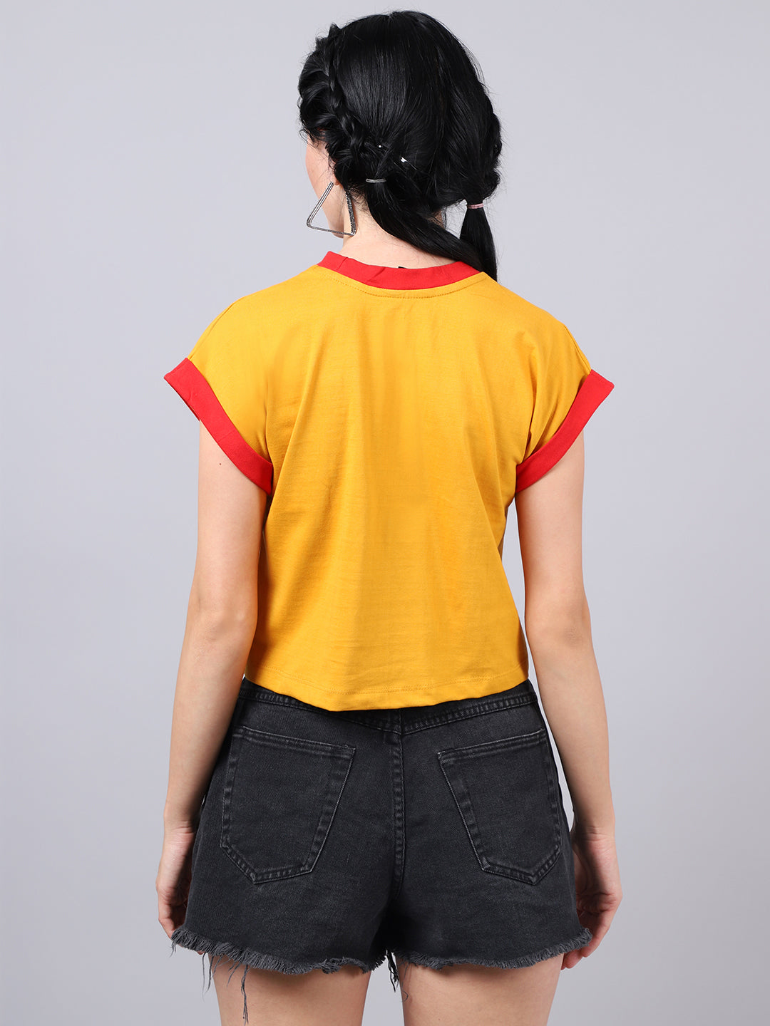 Fbar Women's Smile Printed Cotton T-Shirt - Friskers