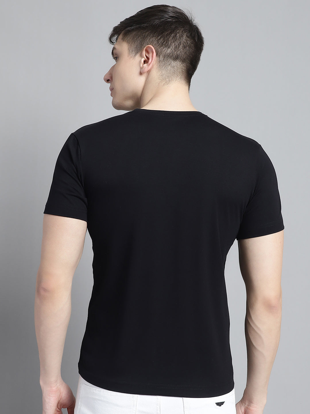 Fbar Solid Half sleeves round neck T-shirt - Friskers