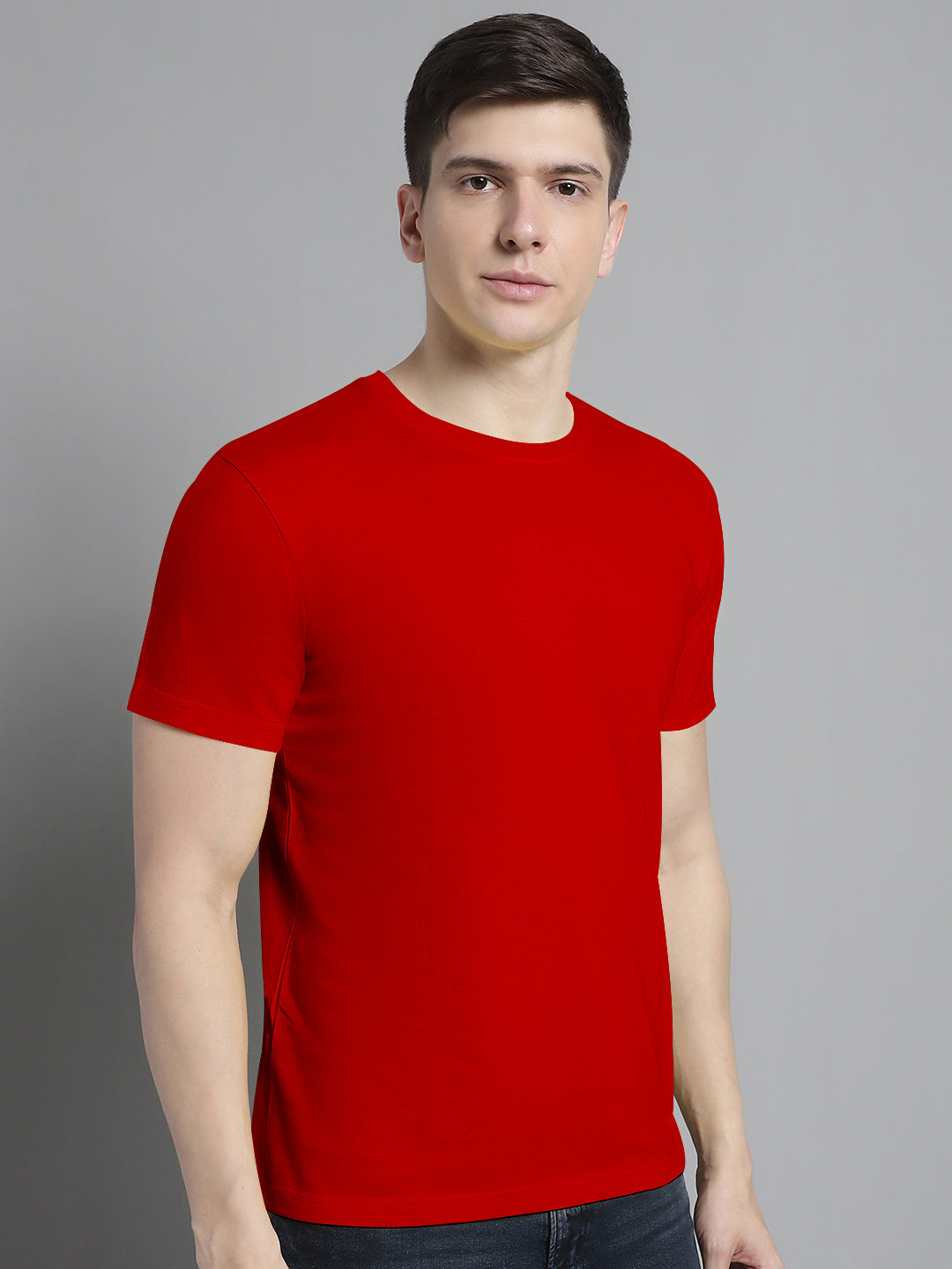 Fbar Solid Half sleeves round neck T-shirt - Friskers