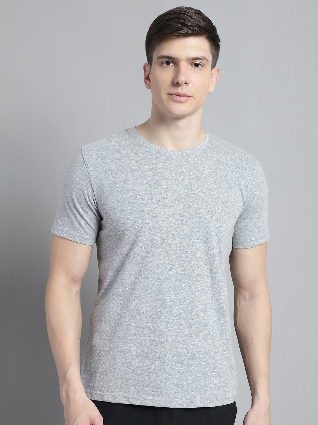 Fbar Solid Half sleeves round neck T-shirt - Friskers