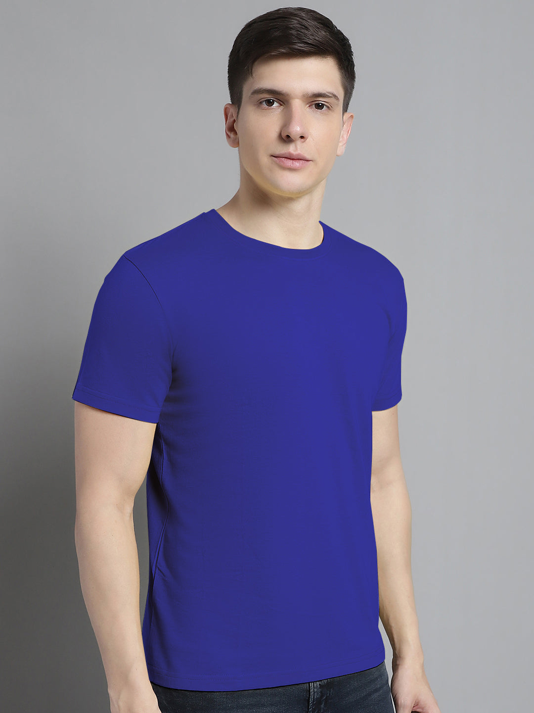 Fbar Solid Half sleeves round neck T-shirt - Friskers