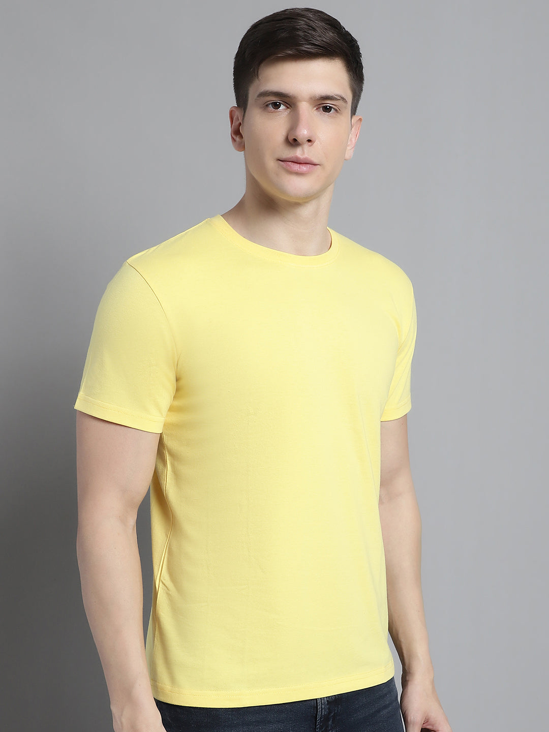 Fbar Solid Half sleeves round neck T-shirt - Friskers