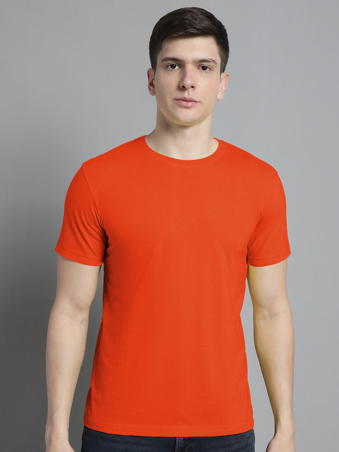 Fbar Solid Half sleeves round neck T-shirt - Friskers