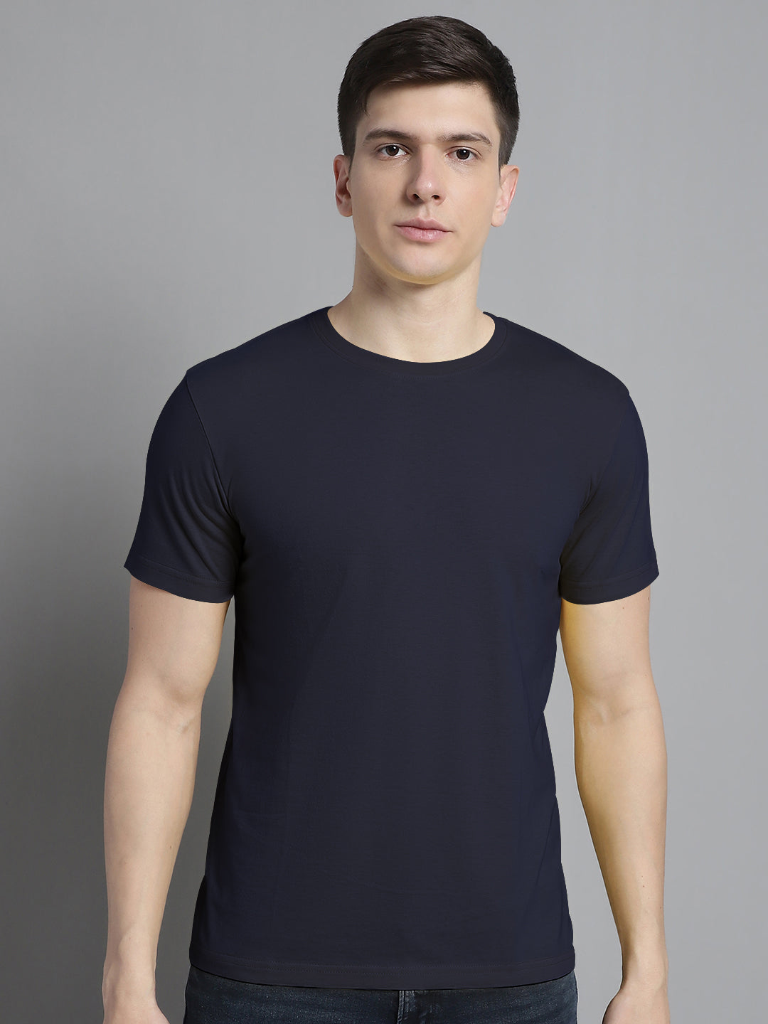 Fbar Solid Half sleeves round neck T-shirt - Friskers