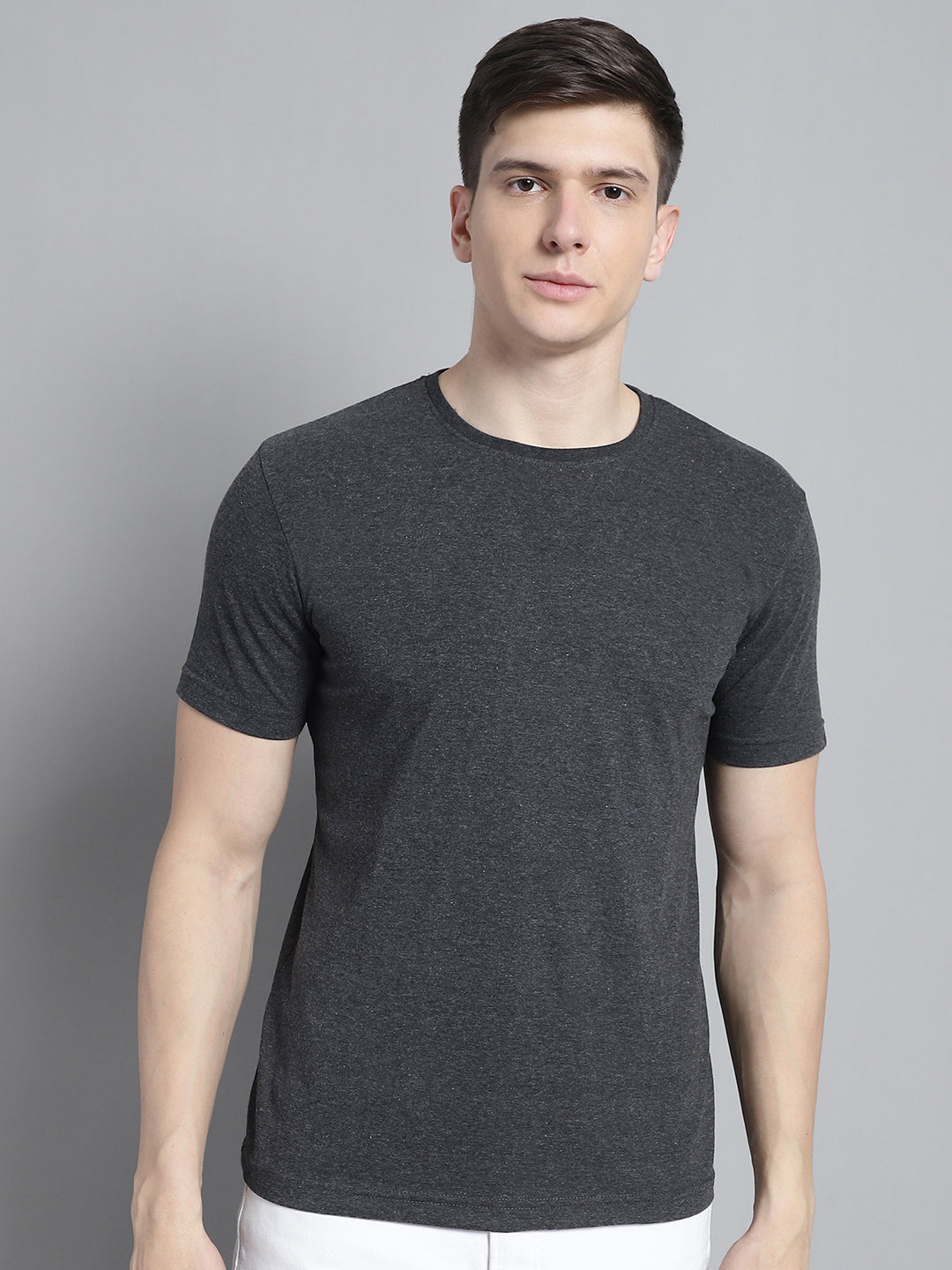 Fbar Solid Half sleeves round neck T-shirt - Friskers