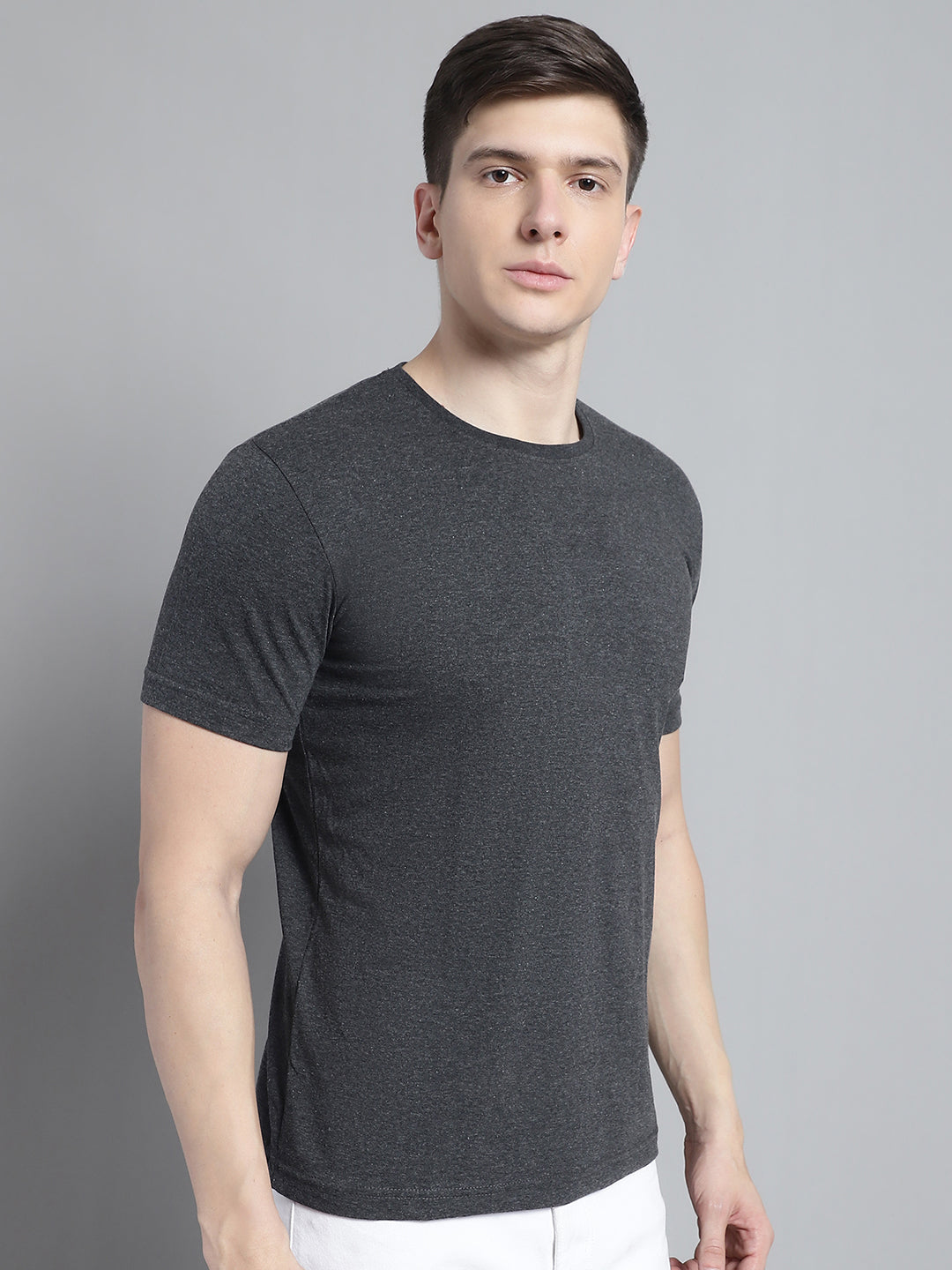 Fbar Solid Half sleeves round neck T-shirt - Friskers