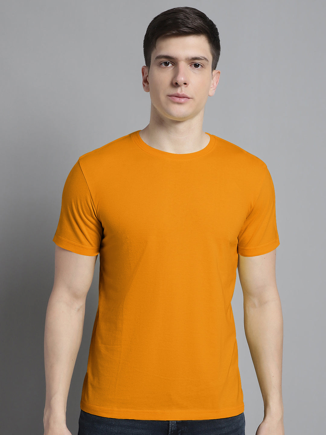 Fbar Solid Half sleeves round neck T-shirt - Friskers