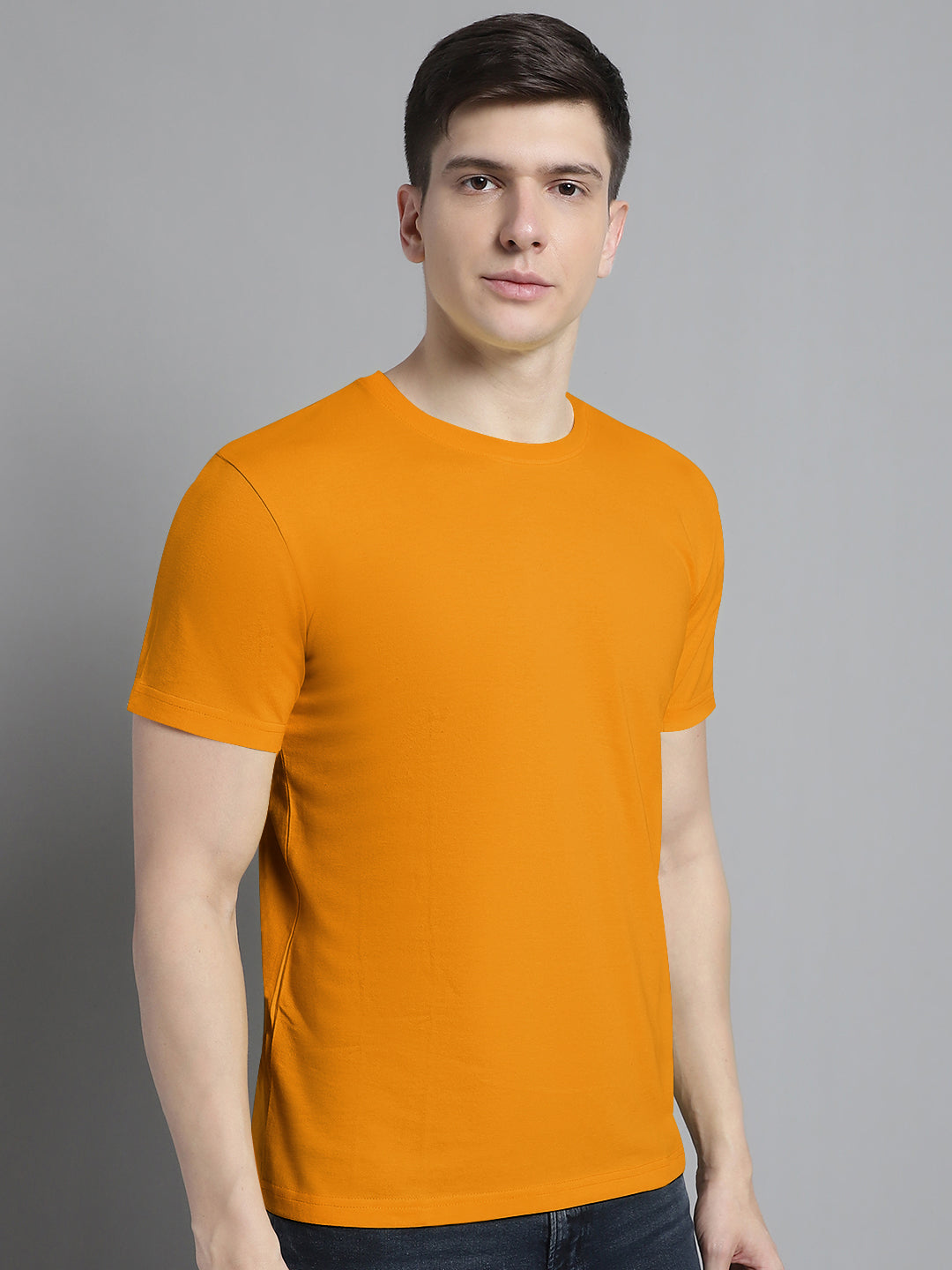 Fbar Solid Half sleeves round neck T-shirt - Friskers