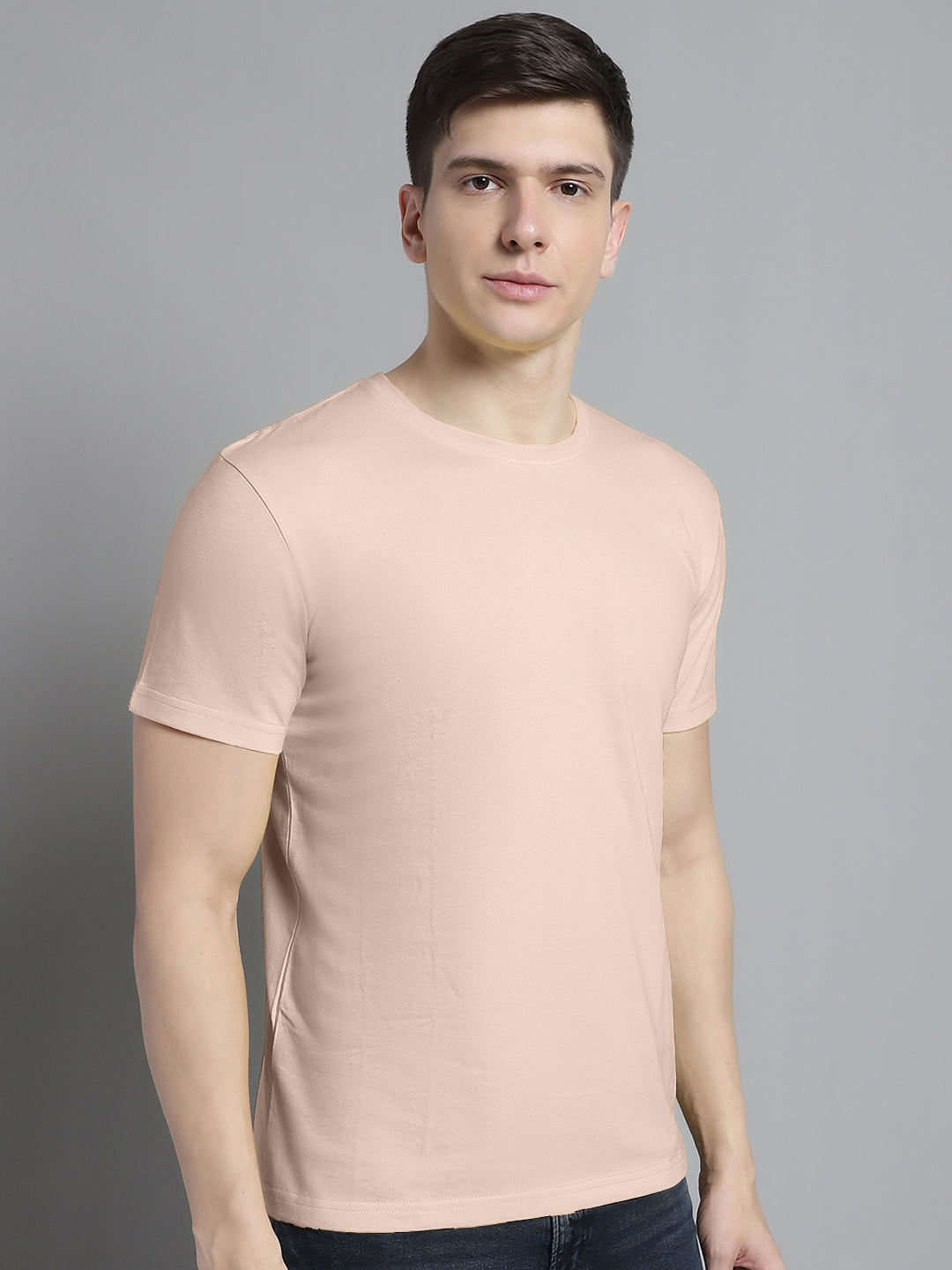 Fbar Solid Half sleeves round neck T-shirt - Friskers