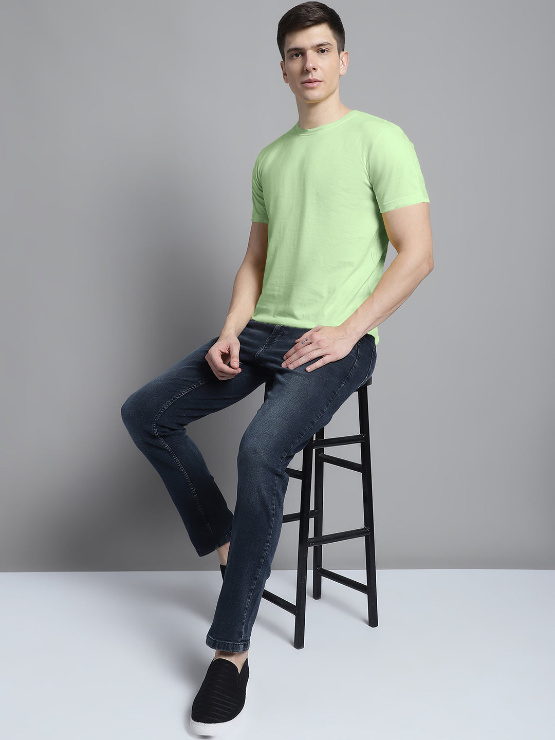 Fbar Solid Half sleeves round neck T-shirt - Friskers