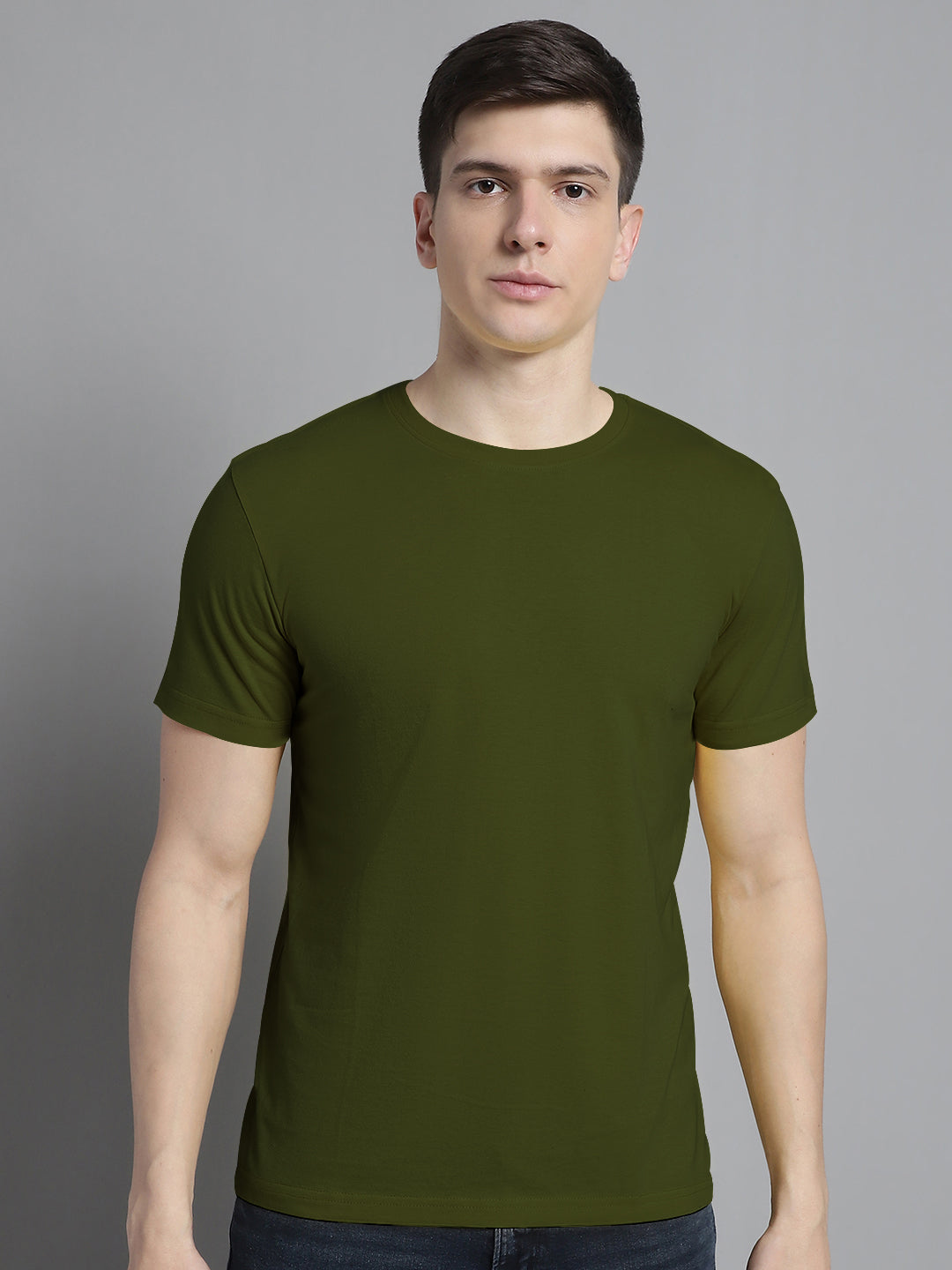 Fbar Solid Half sleeves round neck T-shirt - Friskers