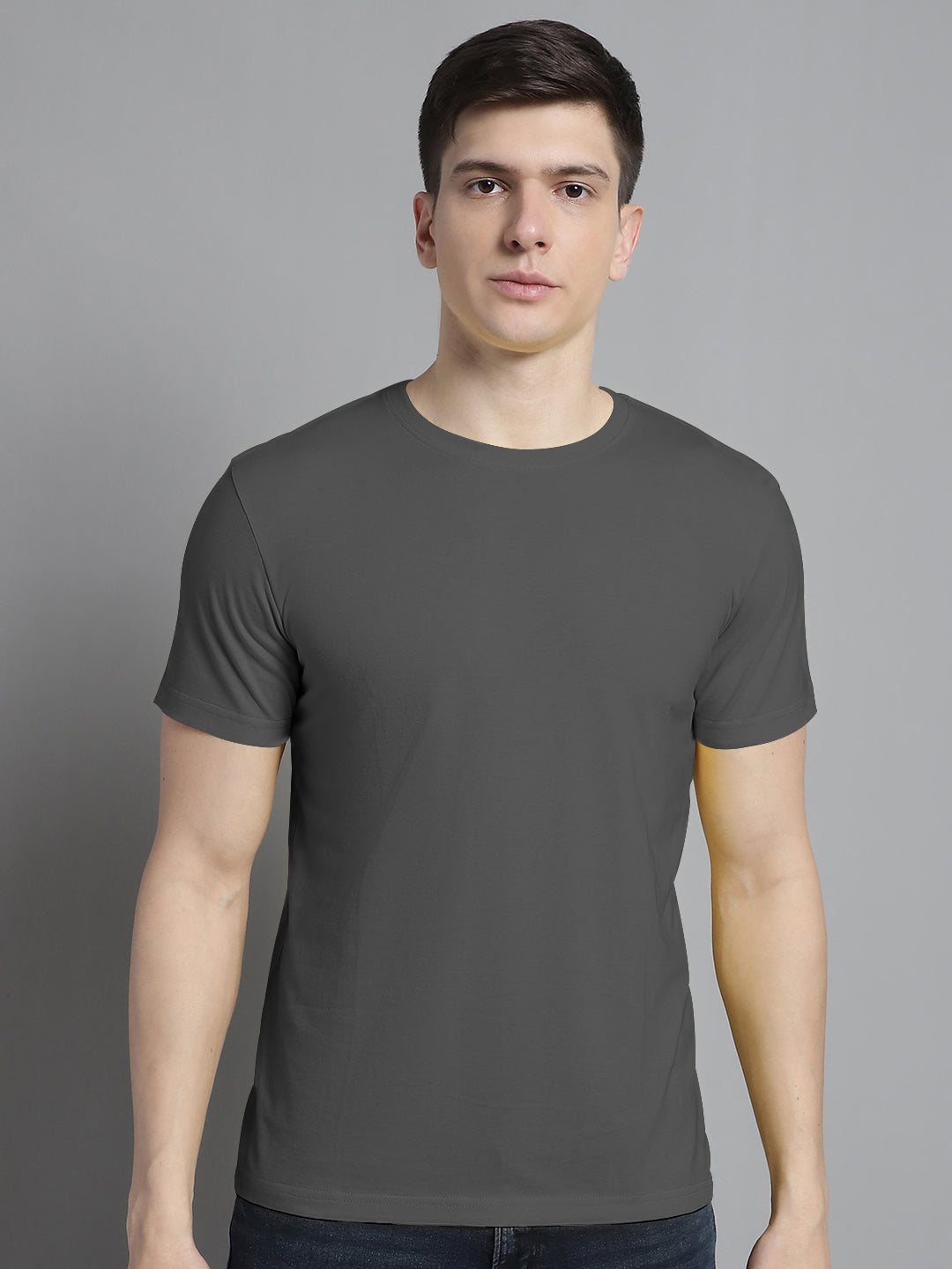 Fbar Solid Half sleeves round neck T-shirt - Friskers