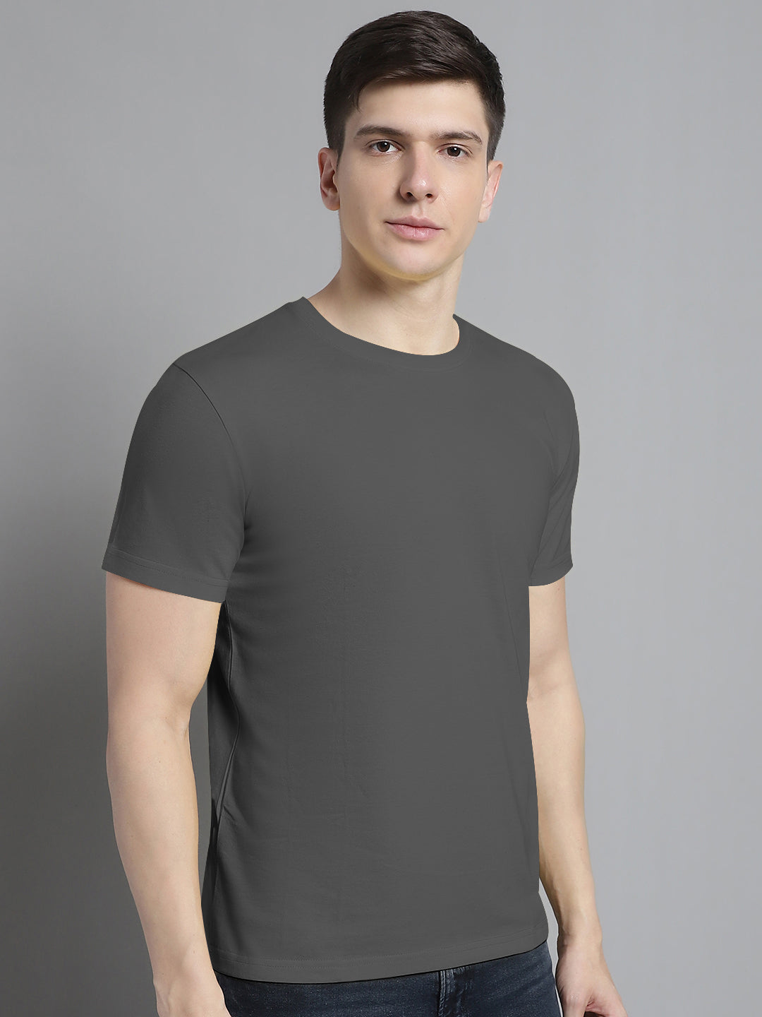 Fbar Solid Half sleeves round neck T-shirt - Friskers