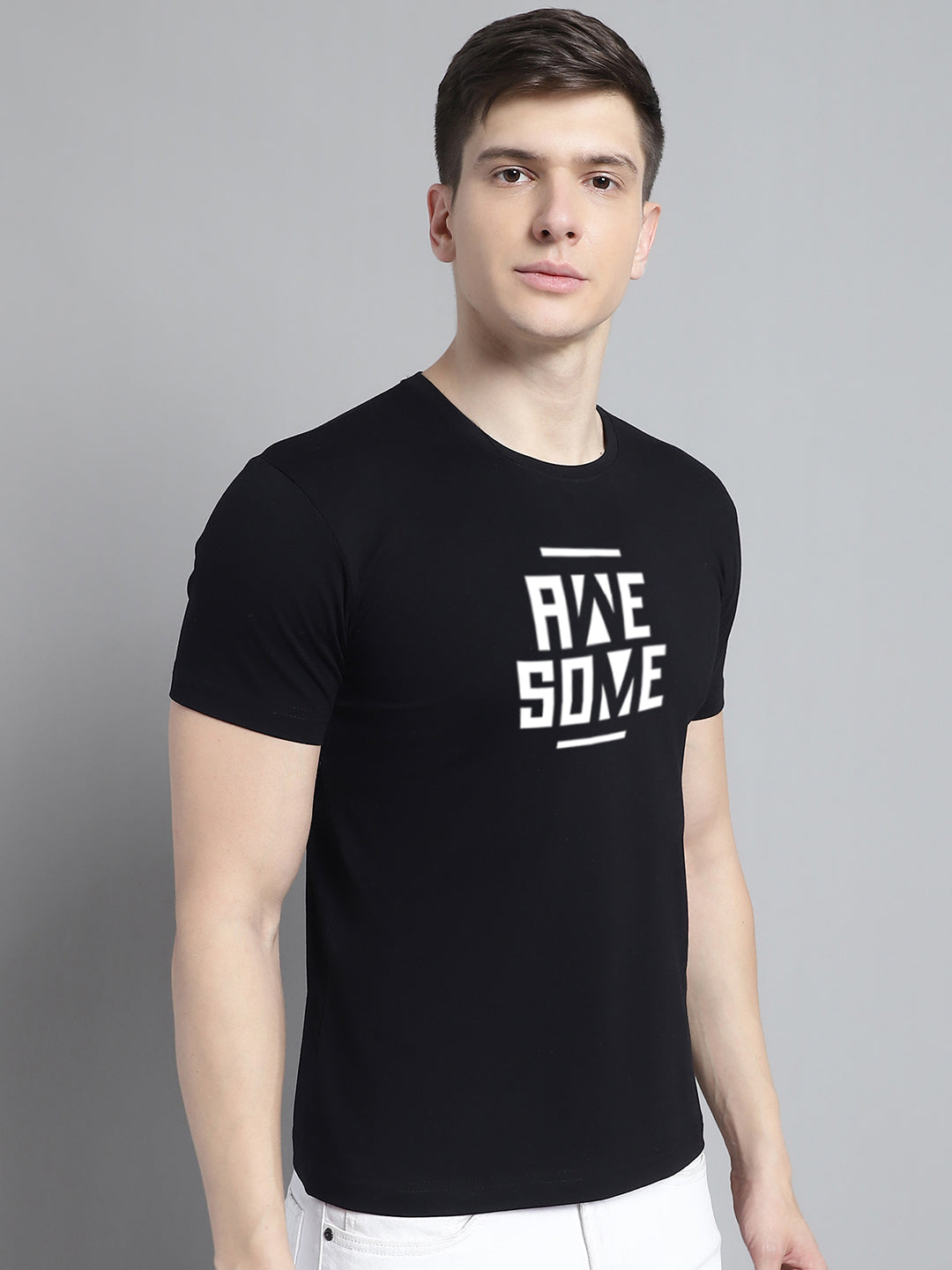 Fbar Awesome Cotton Round Neck T-Shirt - Friskers