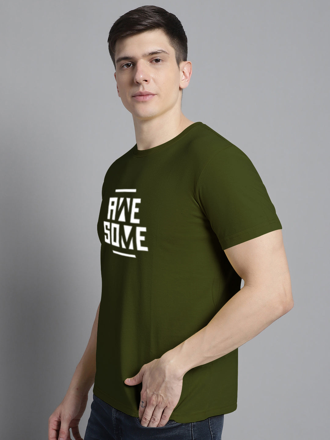 Fbar Awesome Cotton Round Neck T-Shirt - Friskers