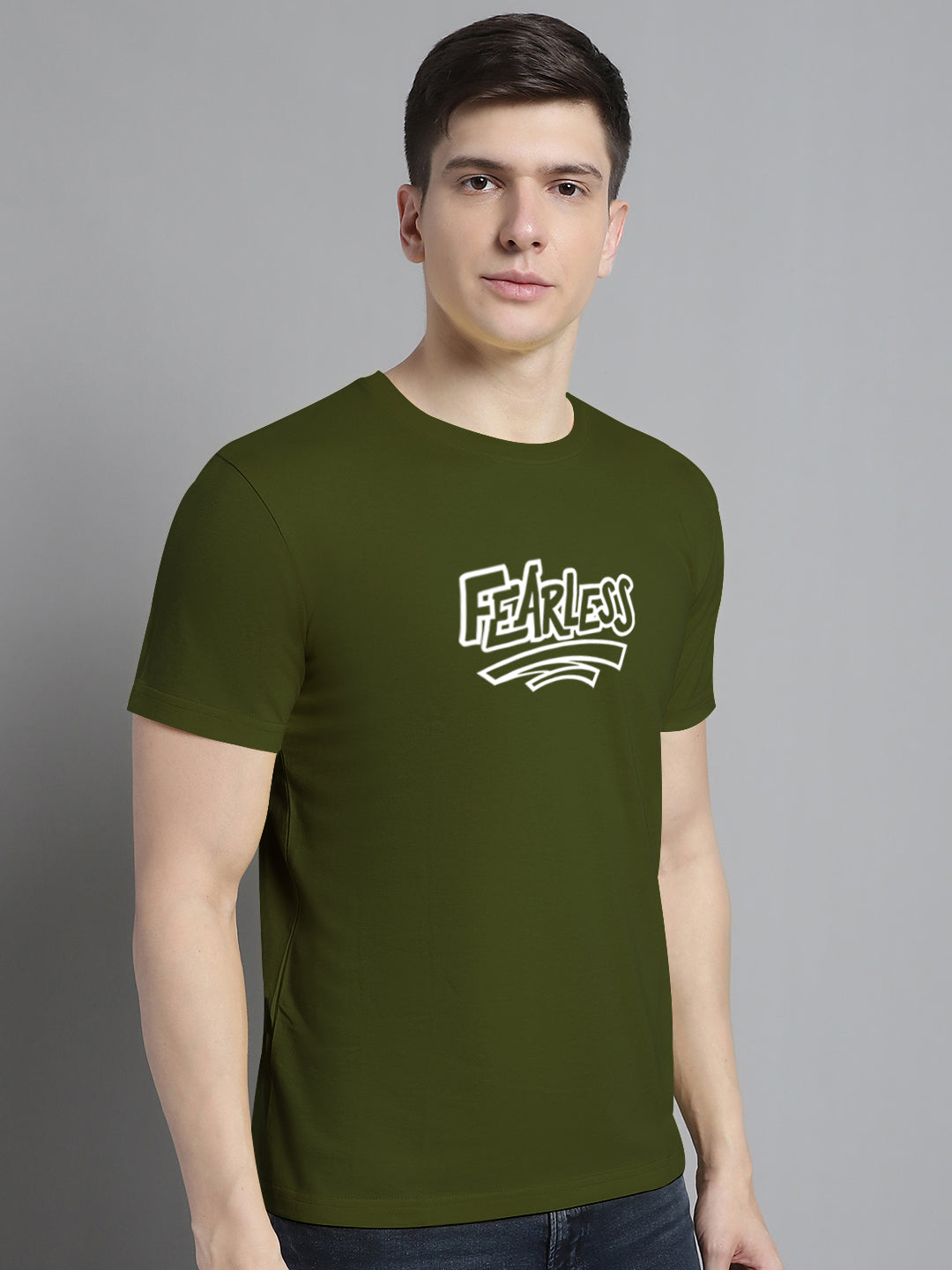 Fbar Fearless Cotton Round Neck T-Shirt - Friskers