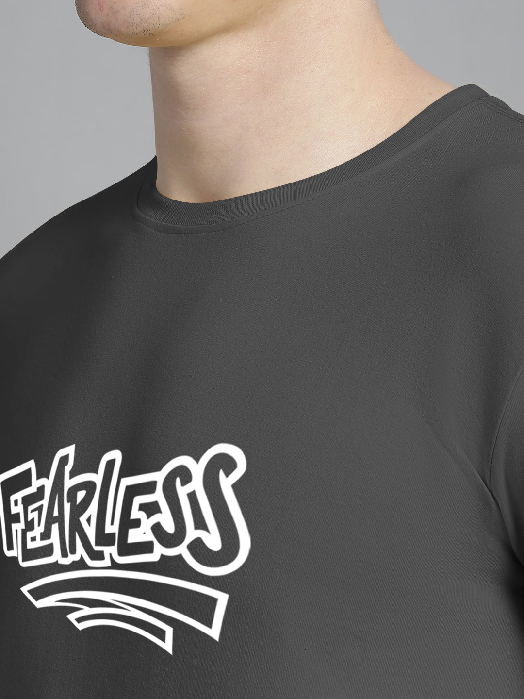 Fbar Fearless Cotton Round Neck T-Shirt - Friskers