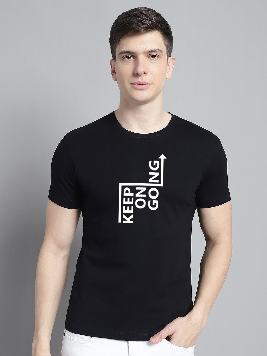 Fbar Keep On Going Cotton Round Neck T-Shirt - Friskers