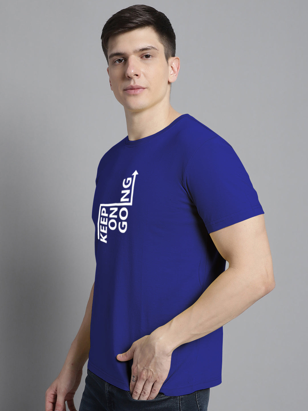 Fbar Keep On Going Cotton Round Neck T-Shirt - Friskers