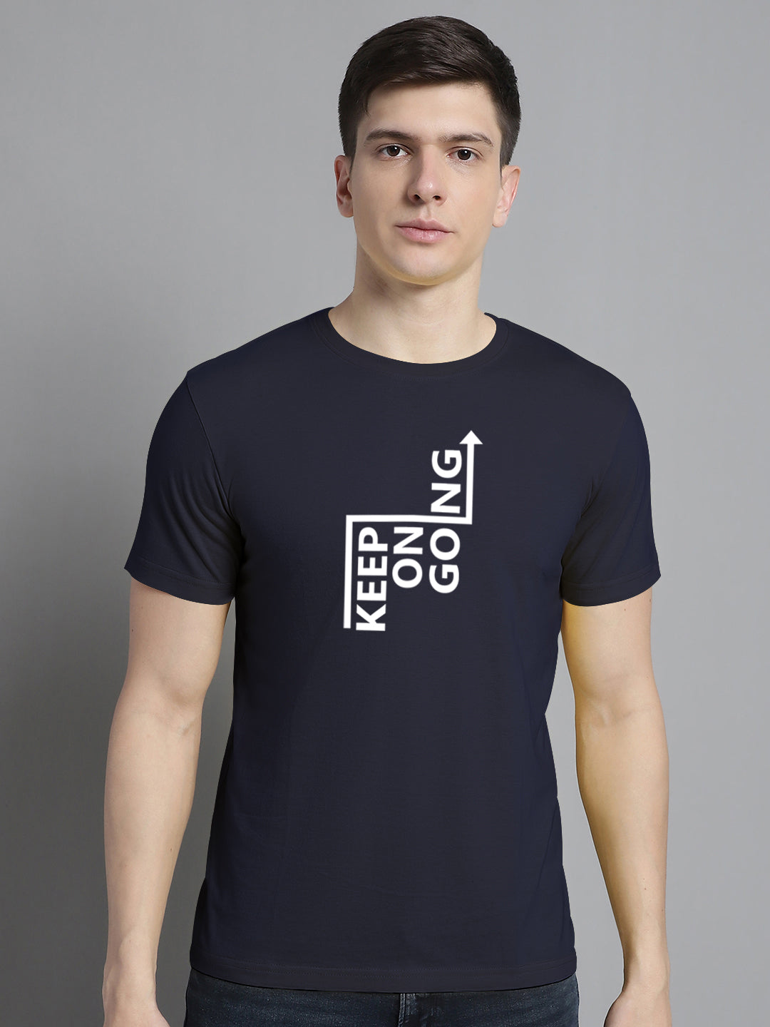 Fbar Keep On Going Cotton Round Neck T-Shirt - Friskers