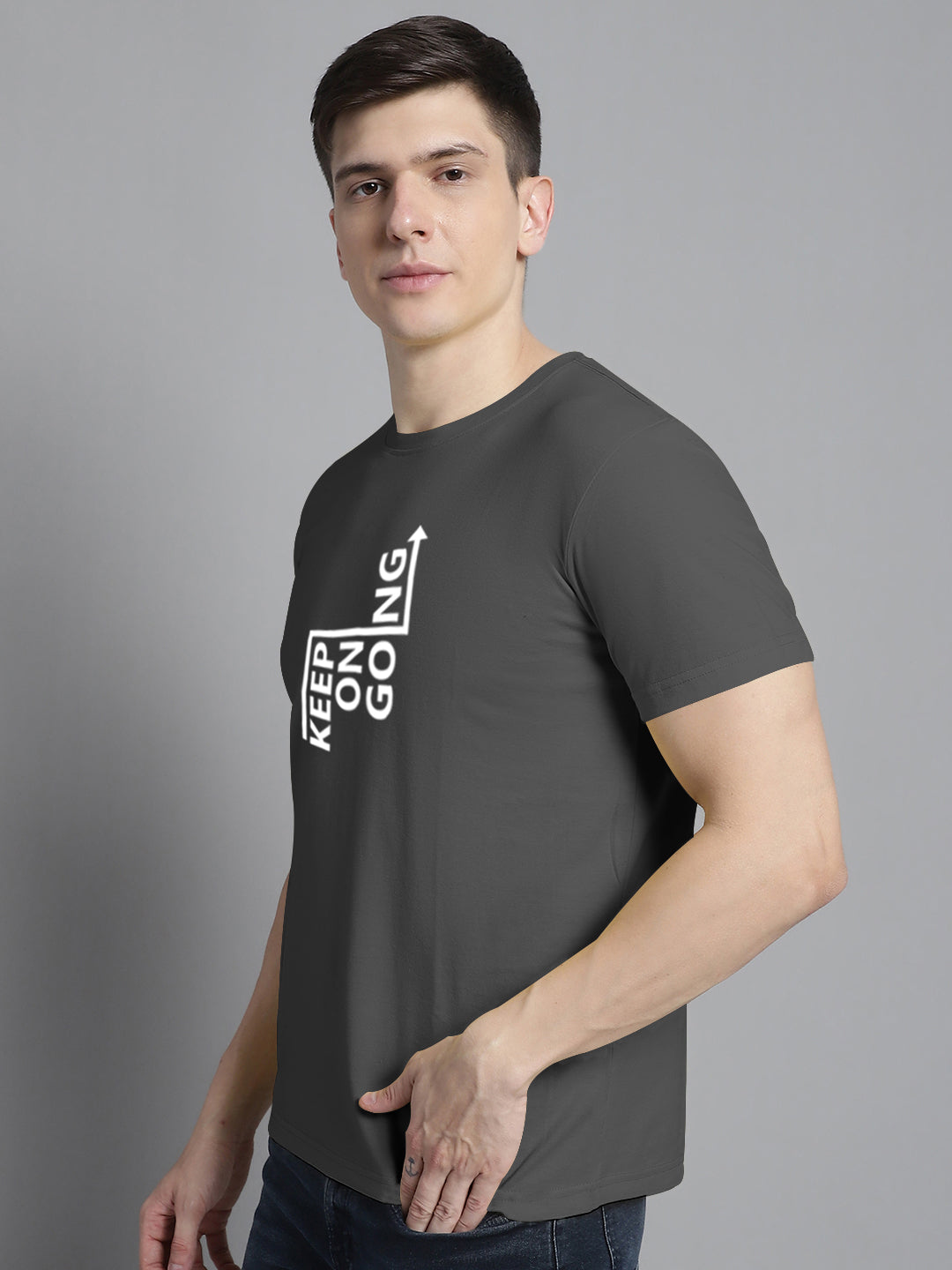 Fbar Keep On Going Cotton Round Neck T-Shirt - Friskers