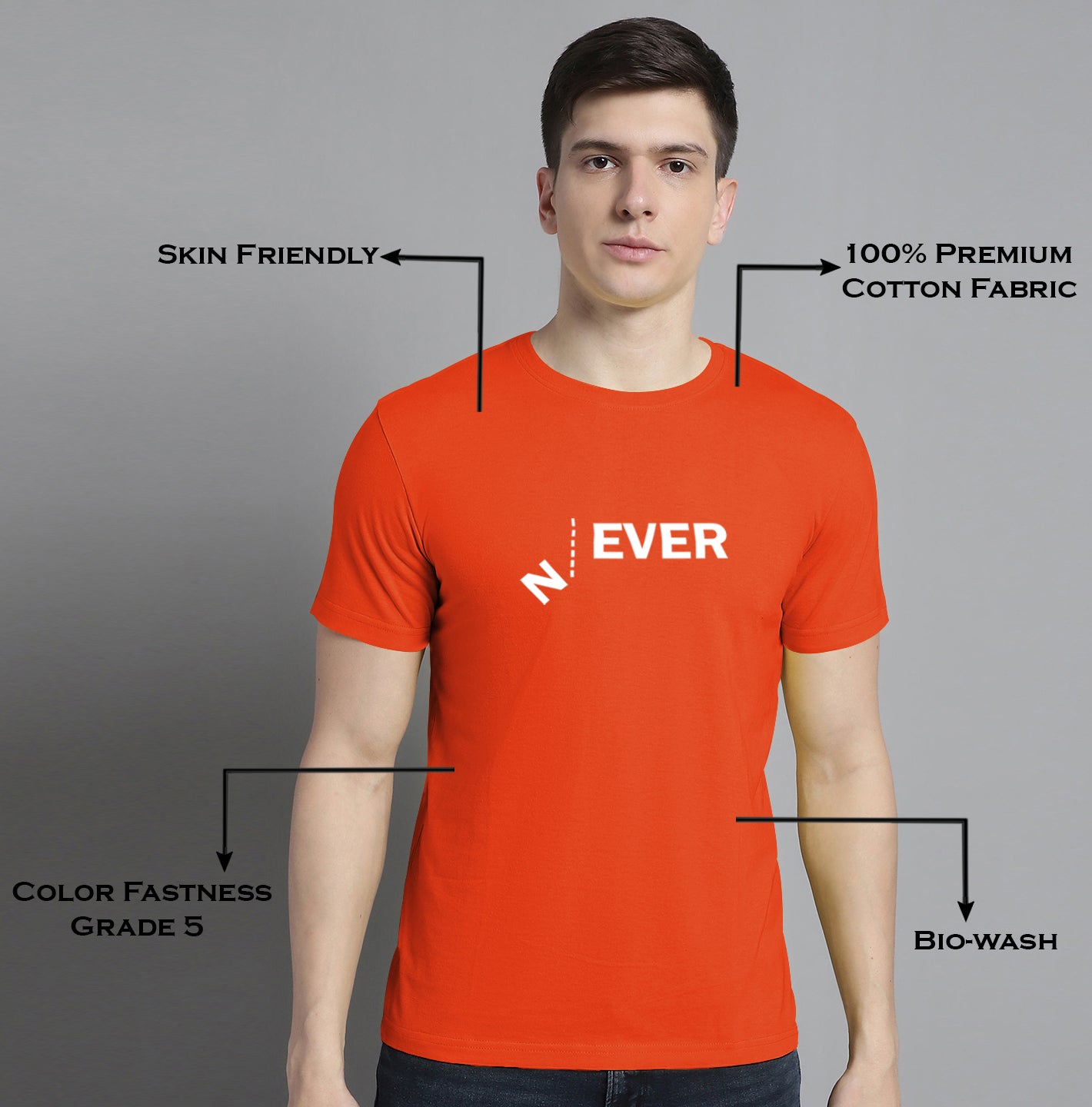 Fbar Never Cotton Round Neck T-Shirt - Friskers