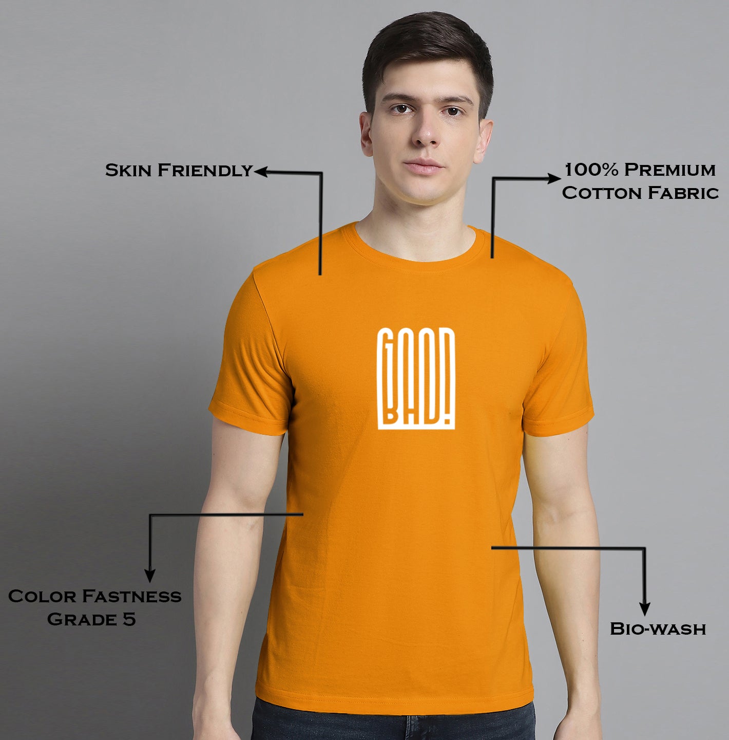 Fbar Good Bad Cotton Round Neck T-Shirt - Friskers