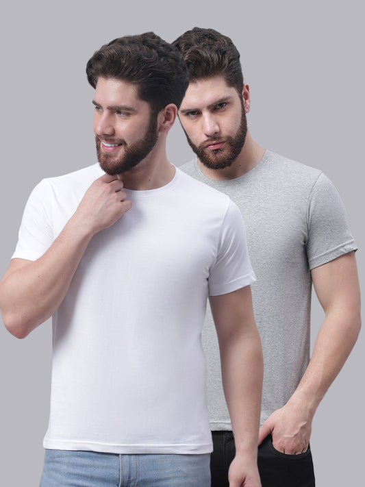 Men's Pack Of 2 Pure Cotton Half Sleeve T-shirt - Friskers