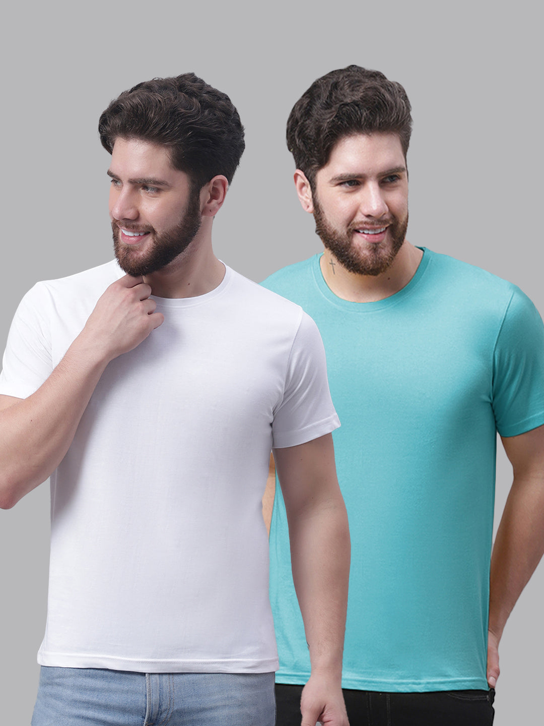 Men's Pack Of 2 Pure Cotton Half Sleeve T-shirt - Friskers