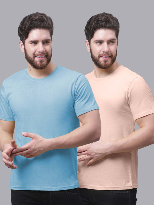 Men's Pack Of 2 Pure Cotton Half Sleeve T-shirt - Friskers