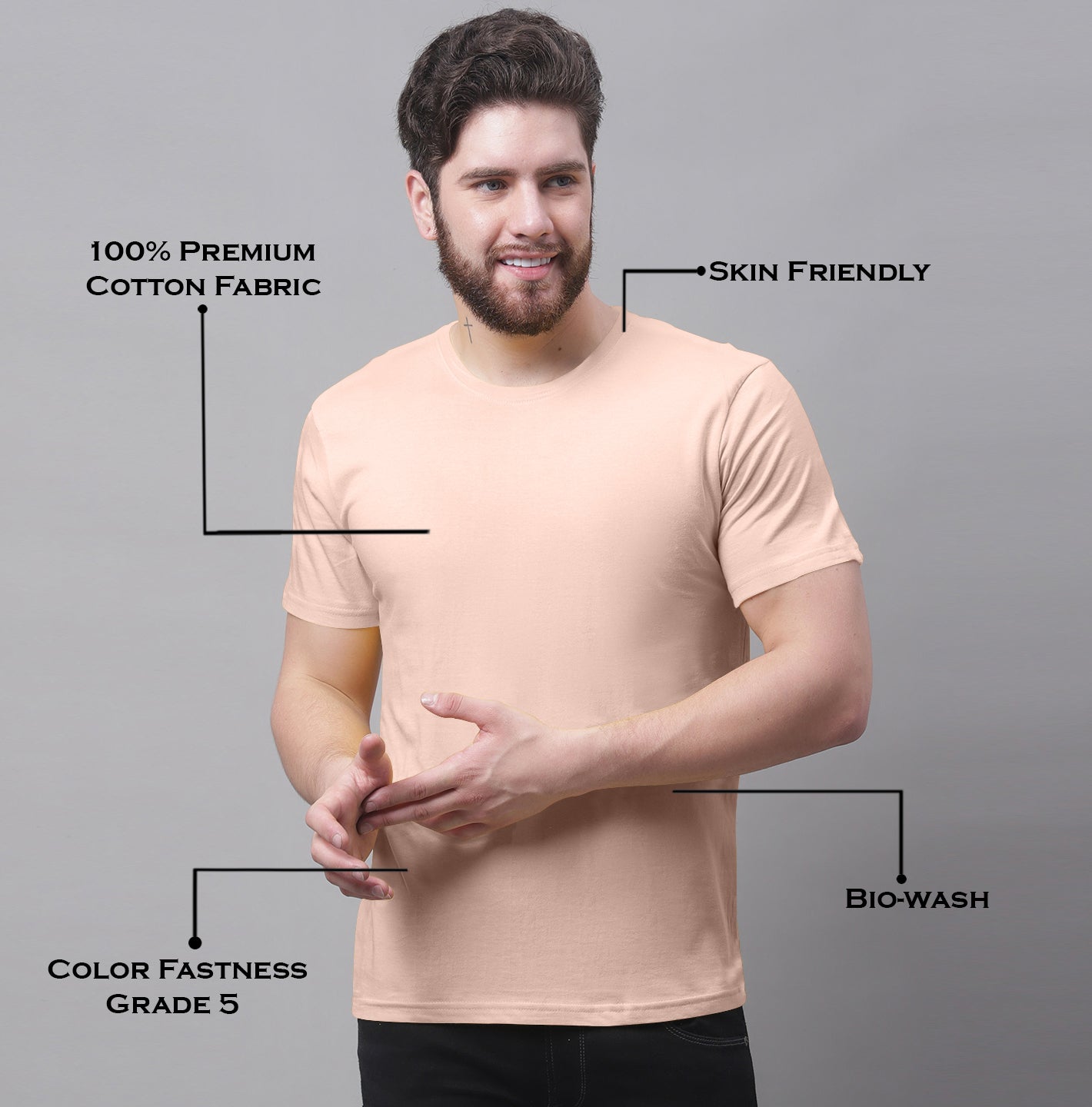 Men's Pack Of 2 Pure Cotton Half Sleeve T-shirt - Friskers